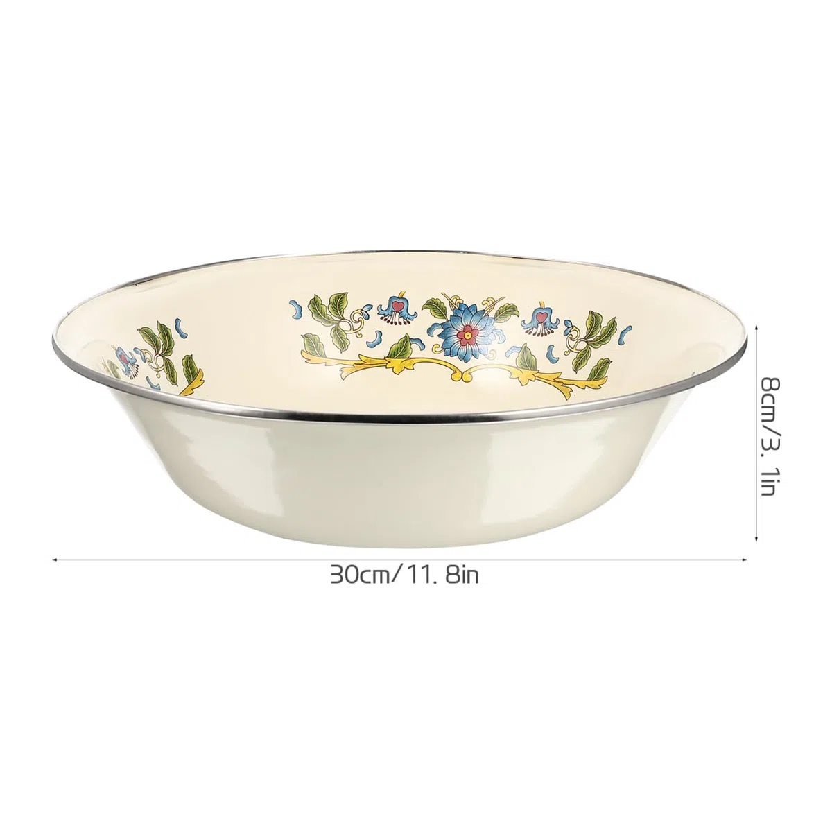 Stoviglie Zuppiera smaltata ciotola di pasta smaltata bacinella di olio di strutto catino vintage arredamento casa contenitori contenitore smaltato lavabo in stile retrò lardo