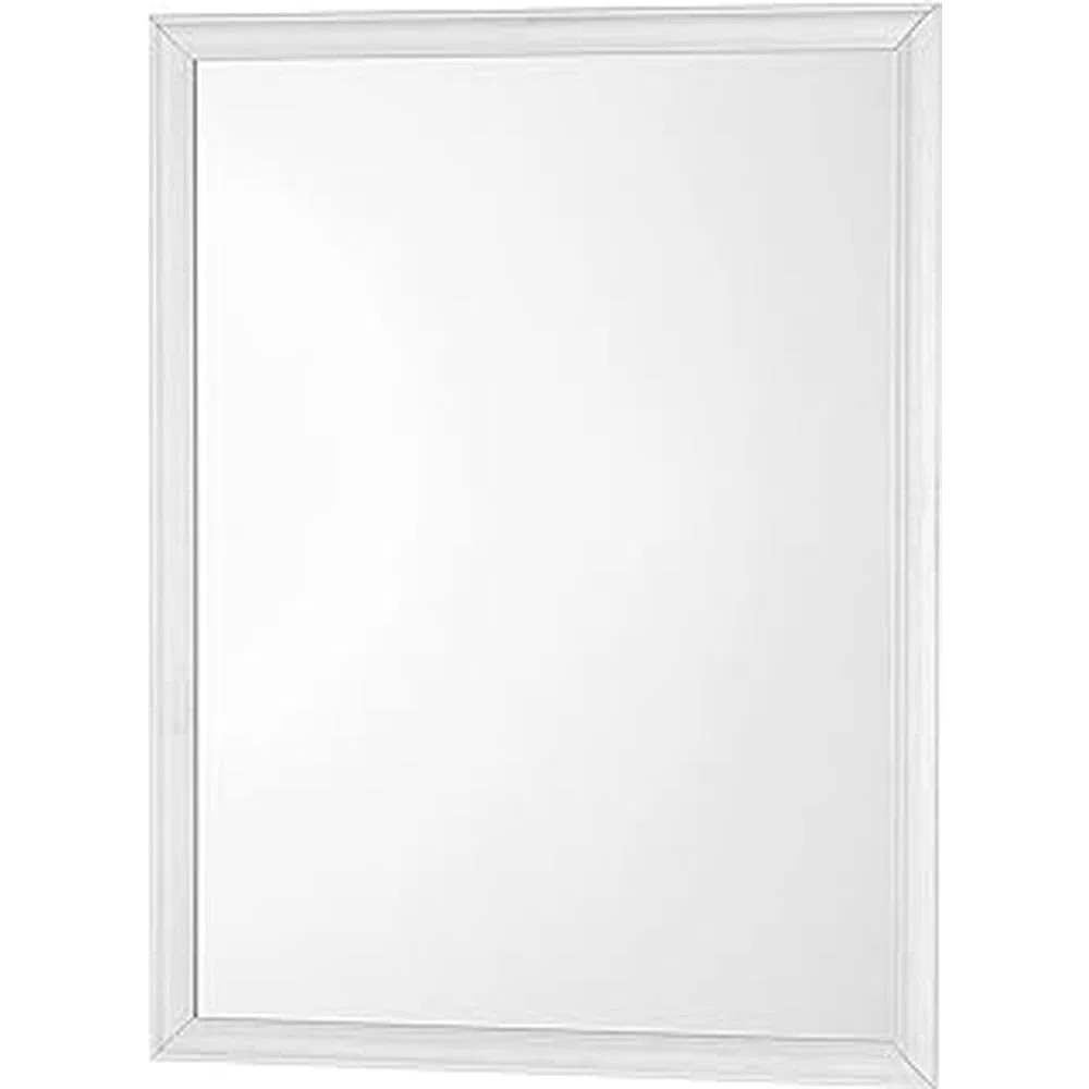 Feridras 332006 Specchio con Cornice, ABS, Bianco, 2x40x50 cm