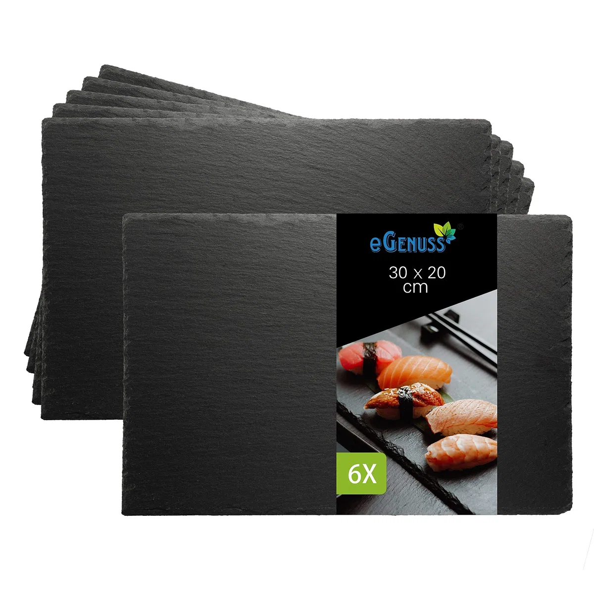 Servizio piatti moderni 6 persone in ardesia piatti rettangolari piatti piani neri pietra vassoi in ardesia set aperitivo sushi tagliere formaggi salumi 30x20 cm