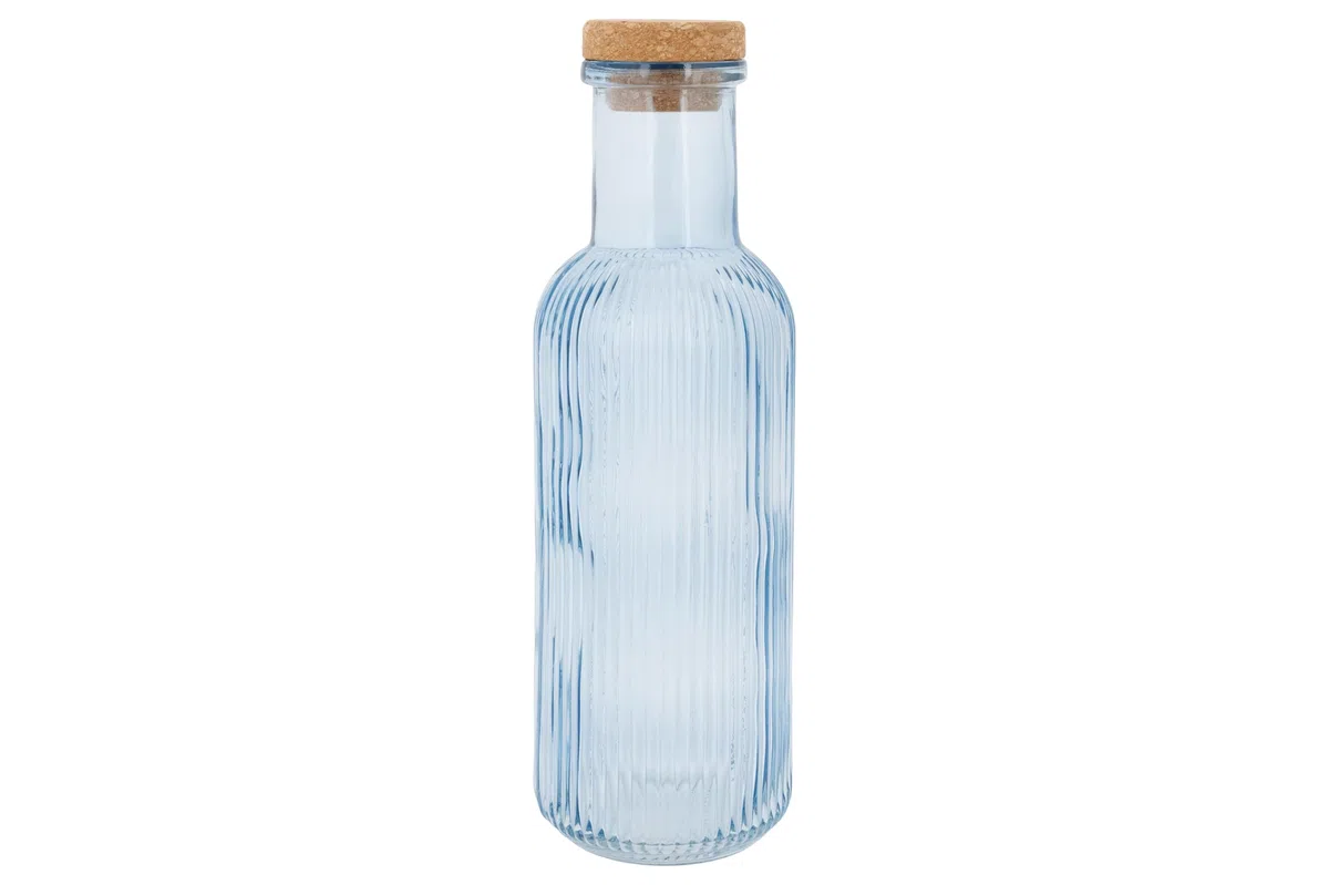 Cosy & Trendy Bottiglia di Vetro Raya, Blu, 1L