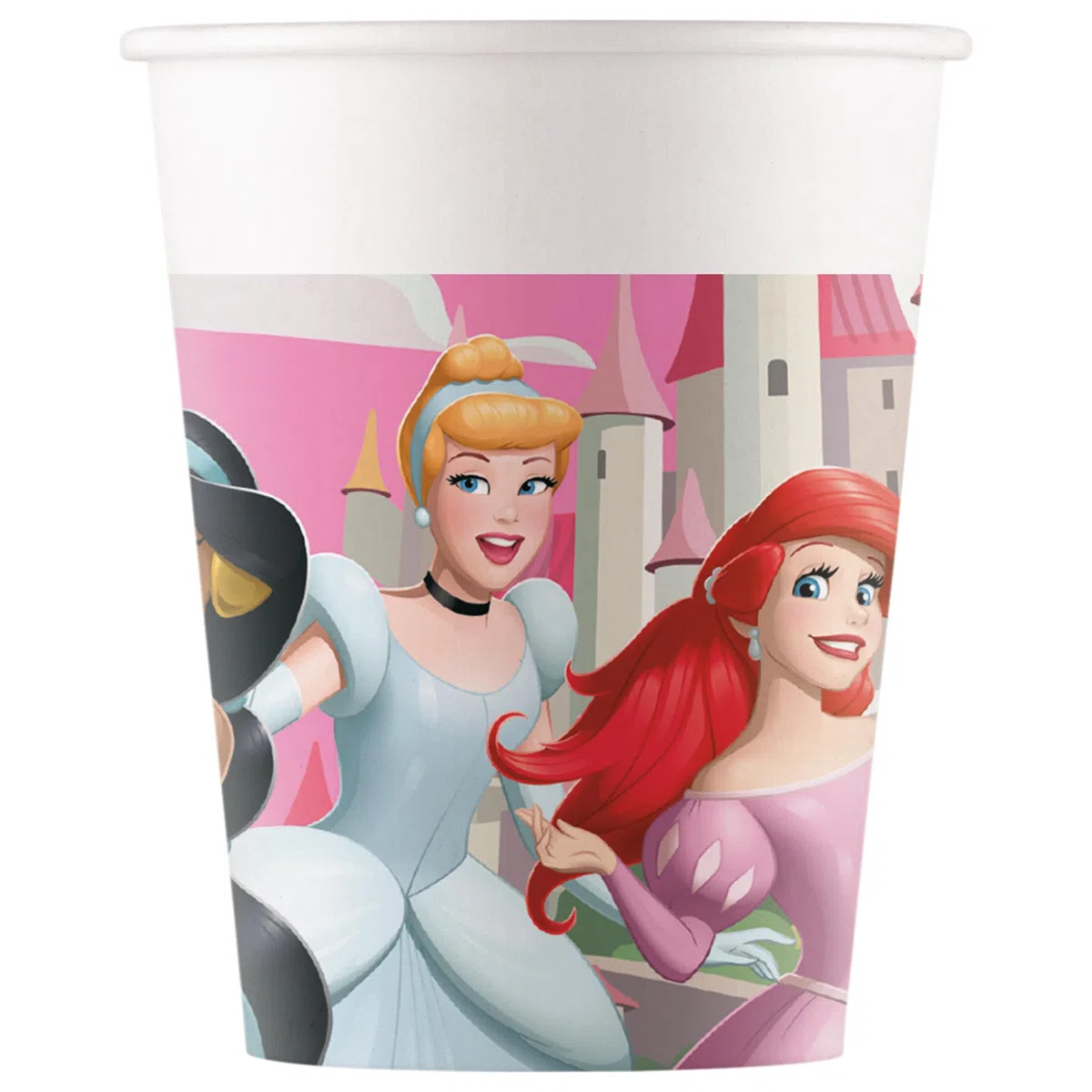 Procos - Decorazione di compleanno Principessa Disney Crea il tuo mondo, 52 pezzi, piatti, bicchieri e tovaglioli di carta per feste di compleanno per bambini, coordinati tavola per feste