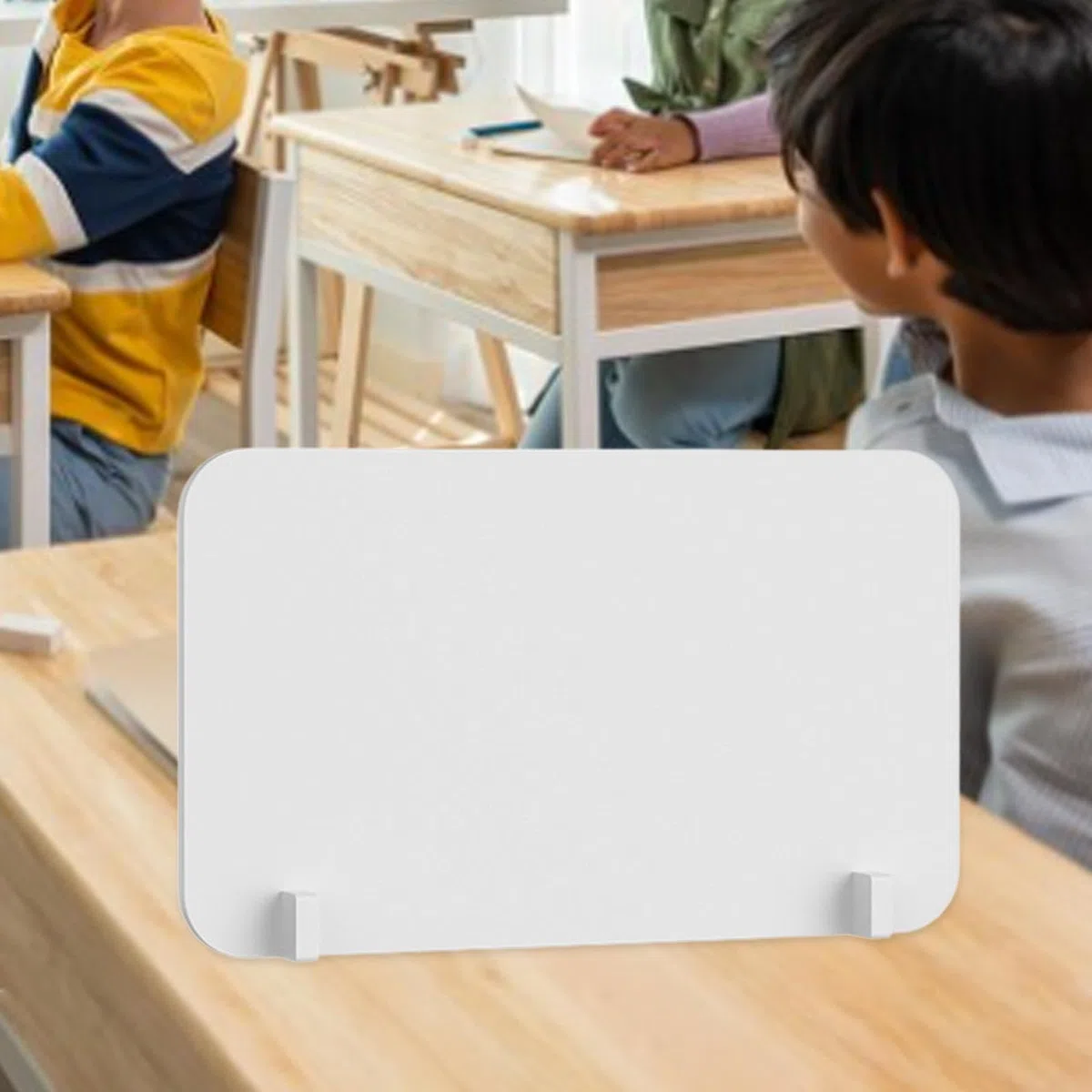 Pannello divisorio per scrivania in PVC, pannello di protezione multifunzionale, facile da installare, barriera protettiva per la distrazione visiva, 30x50 Cm