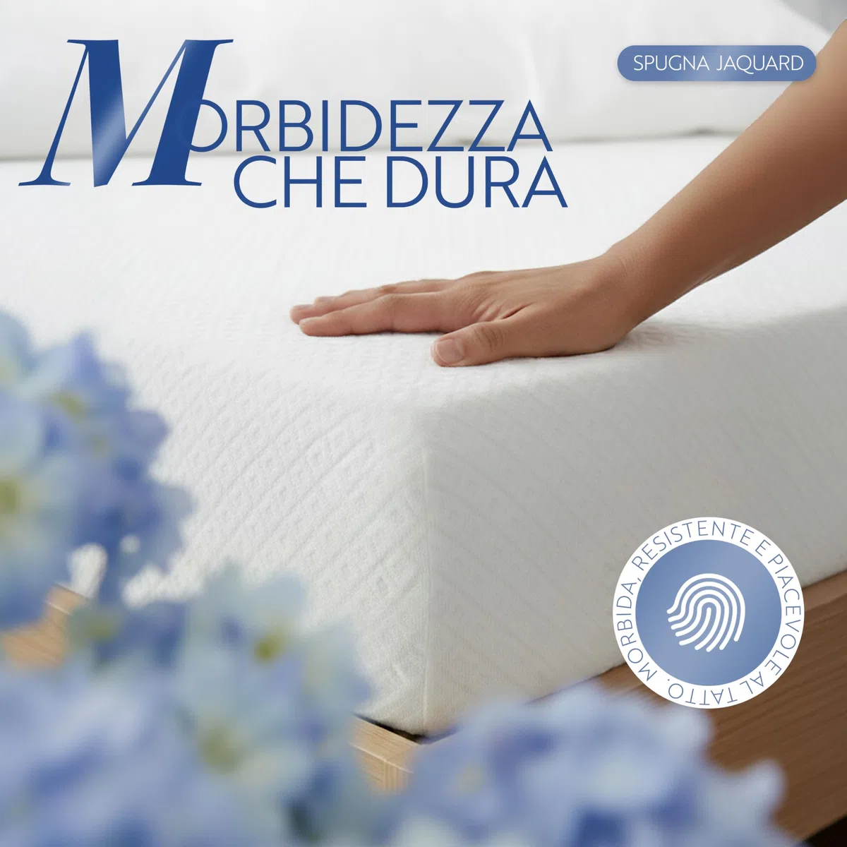Coprimaterasso Singolo 80x190x27 cm in Spugna di Cotone Traspirante e Morbido per Letto Singolo Confortevole