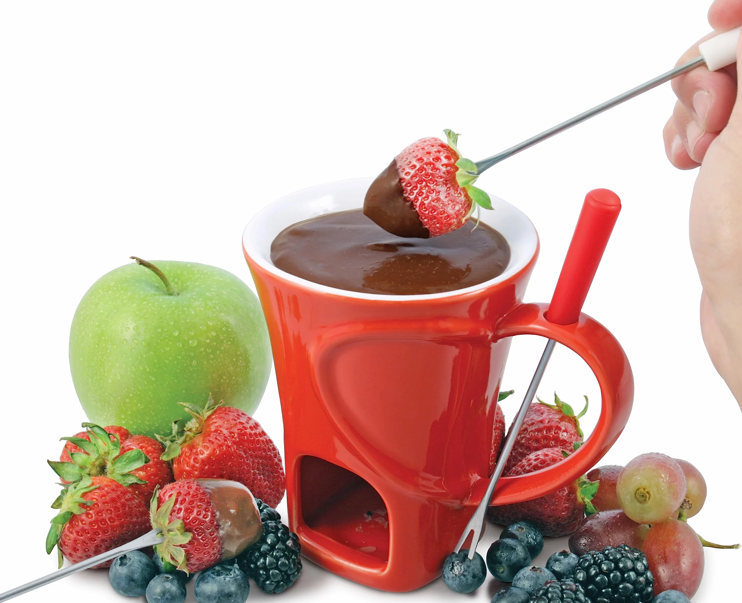 Swissmar F12066 4-Piece Sweetheart Cioccolato Fonduta Mug Set by Swissmar