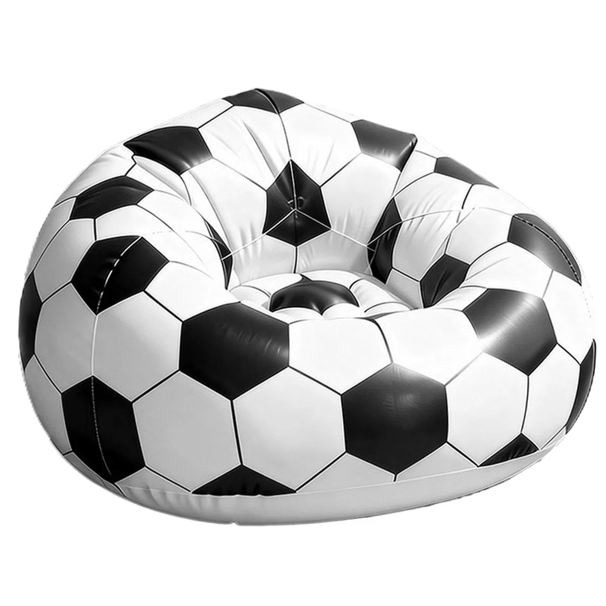 Sedia Da Campeggio Gonfiabile - Divano Ad Aria Dal Design Calcistico, Mobili Da Salotto Portatili Facili Da Gonfiare, Divano Relax All'aperto | Uso Interno Ed Esterno Per Viaggi In Campeggio, Patio, S