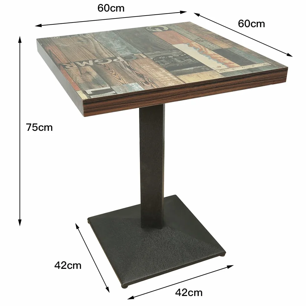 LANTUS Tavolo da bar/cucina, bistrot per sala da pranzo, sala ricevimento, tavolo da pranzo scandinavo design (60 x 60 x 75 cm (rivestimento del pavimento))