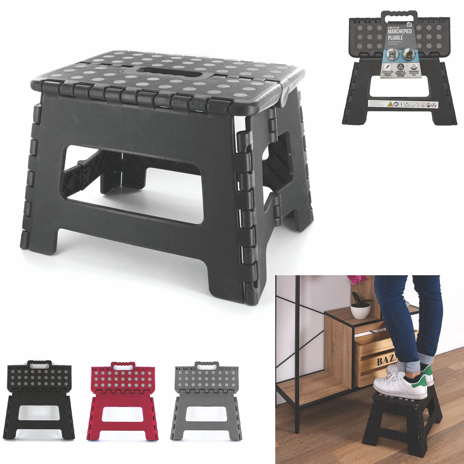 CMP Kb 19501 Plastica Pieghevole Sgabello A Caso