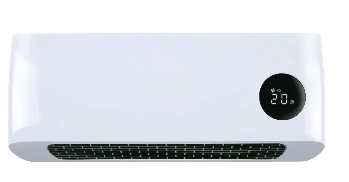 alpina Termoventilatore da parete 2000 W, in ceramica, con 2 livelli di potenza e timer, termostato digitale