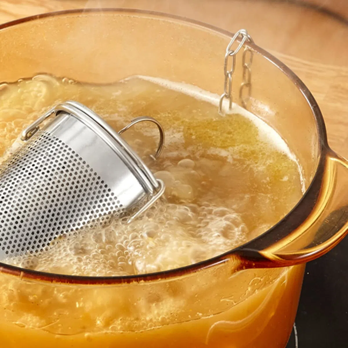 Yardwe Infusori a Sfere per tè in Acciaio Inossidabile Fine FESH Stagion Infuser Piancure per Cucina Domestica (Medio)