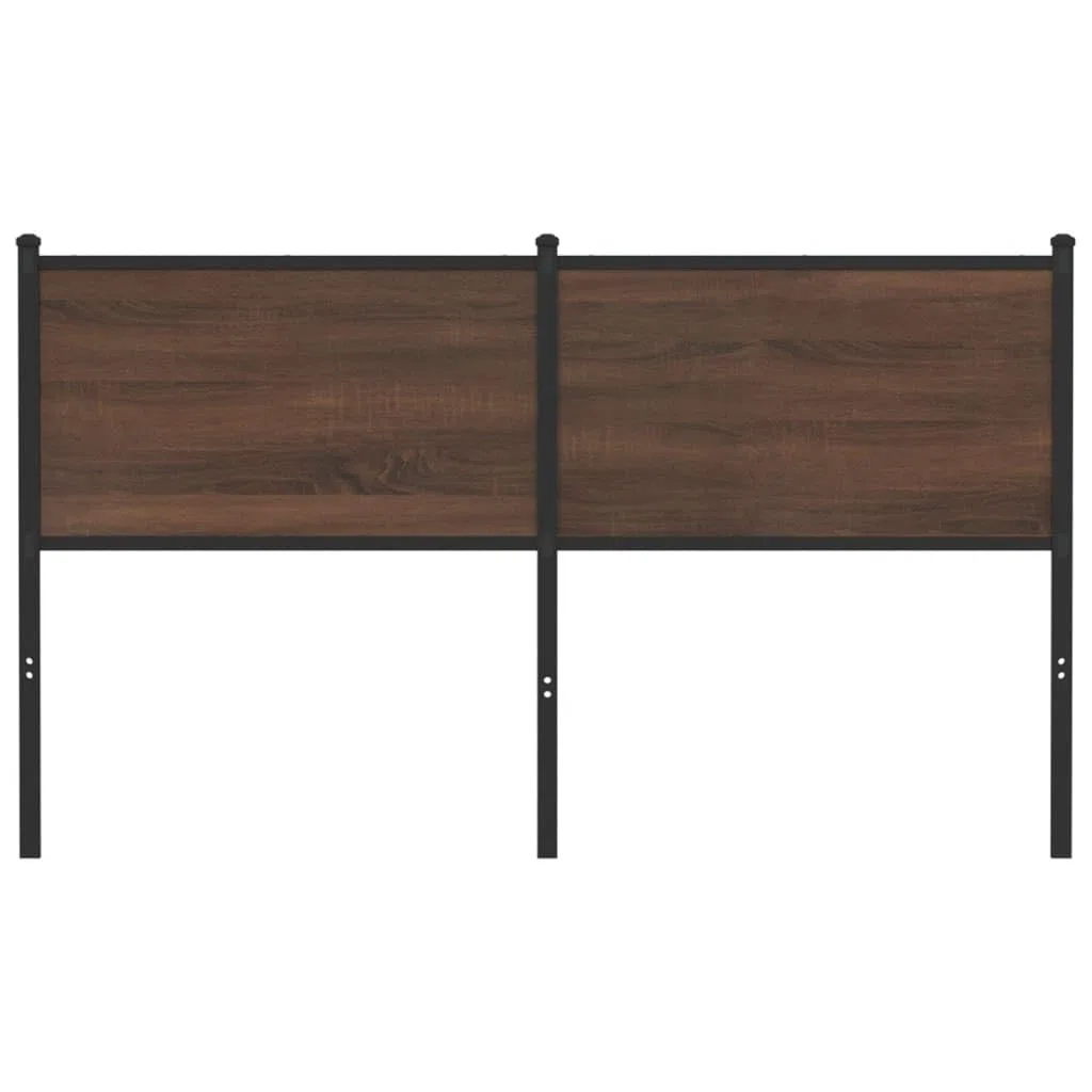 vidaXL Testiera di Ricambio Rovere Marrone 135 cm in Legno Multistrato e Acciaio, Testata, Testata Letto, Testata Doppio, testiera Letto