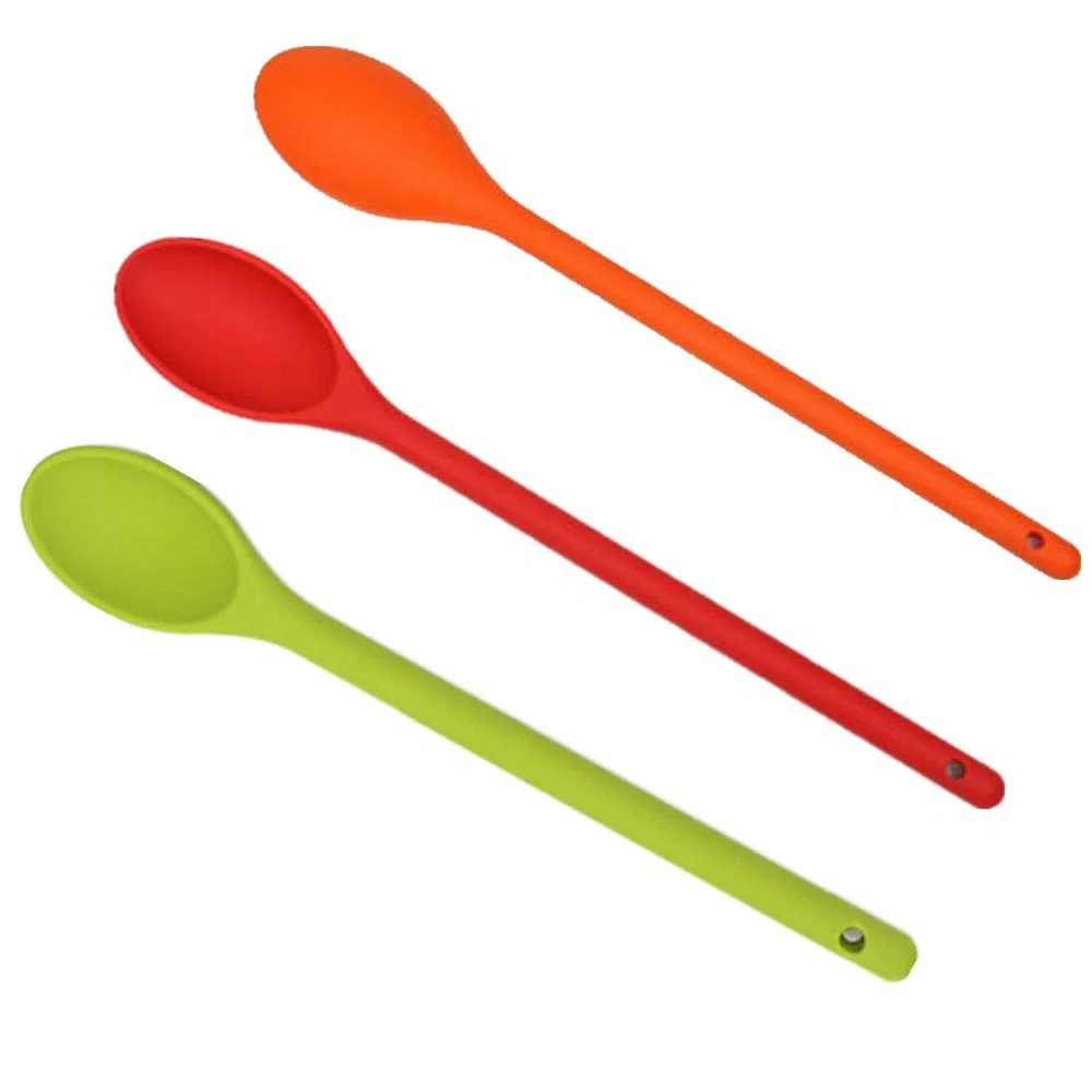 Cucchiai da cucina in silicone, resistenti al calore, 3 pezzi