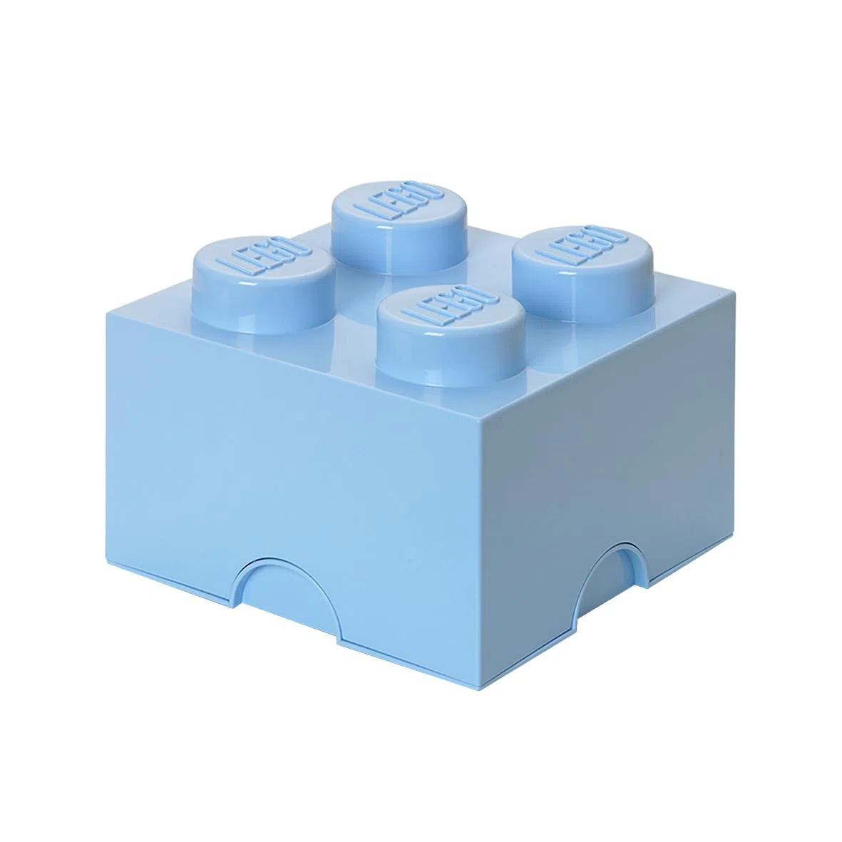 LEGO Storage Brick 4 Knobs blu reale chiaro - Scatola Portaoggetti Impilabile 5,6 l – Contenitore in Plastica con Coperchio, Organizer per Scrivania e Giocattoli
