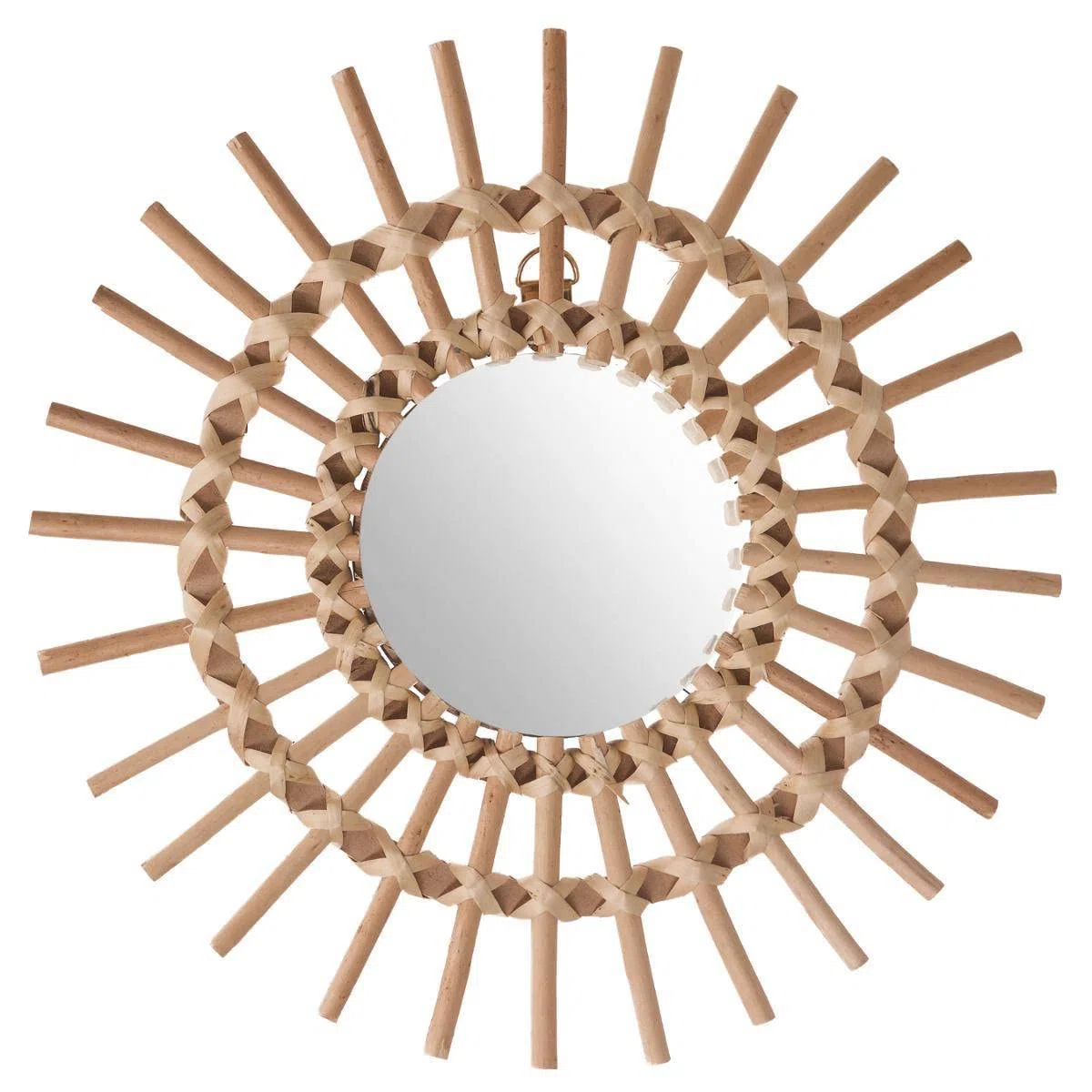 ATMOSPHERA CREATEUR D'INTERIEUR - Specchio in rattan Soleil D30cm
