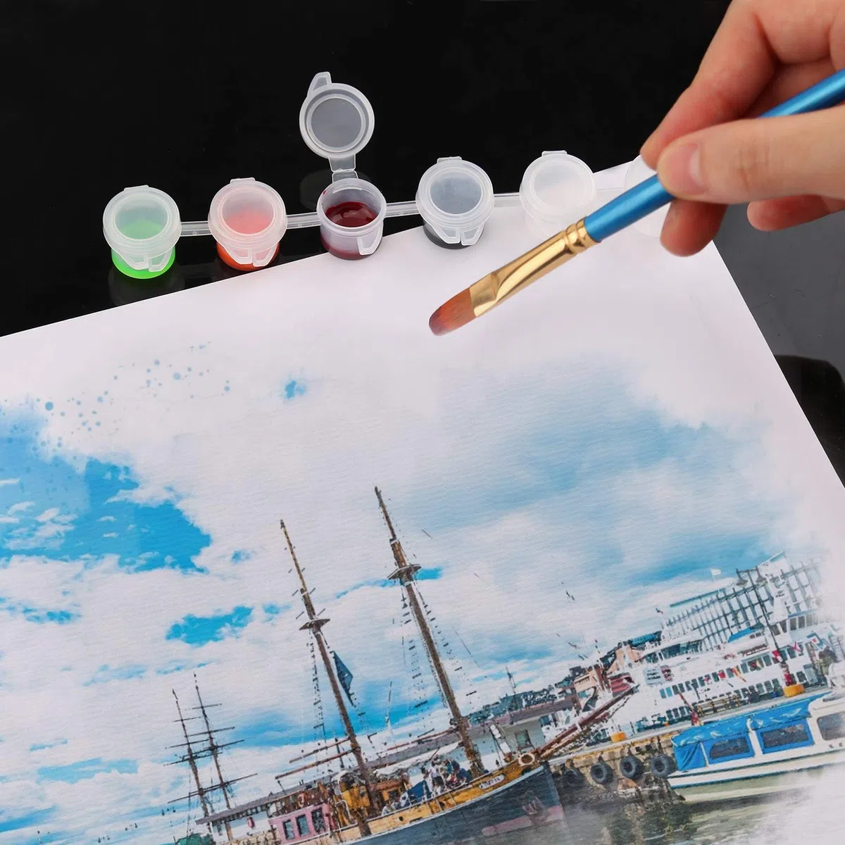 AIEX 120 Strisce Vuote per Vasi di Vernice, Mini Vasi per Pittura con Coperchi, Contenitori per la Conservazione per Scuole, Campi Estivi, Festival d'arte di Pittura (20 Strisce, 5 ml / 0,17 once)