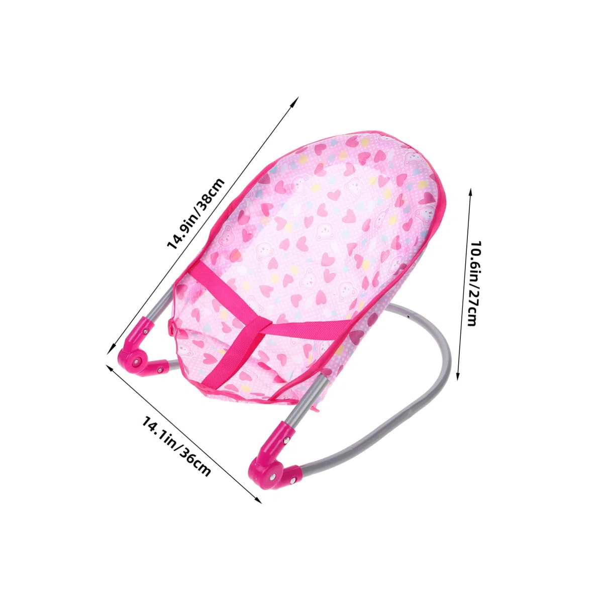 Sedia Dondolo Per Bambole Doll Con Movimento Oscillante Design Accattivante e Misura Adatta Per Giochi Di Ruolo Bambina Accessorio Morbido e Sicuro Per Bambole