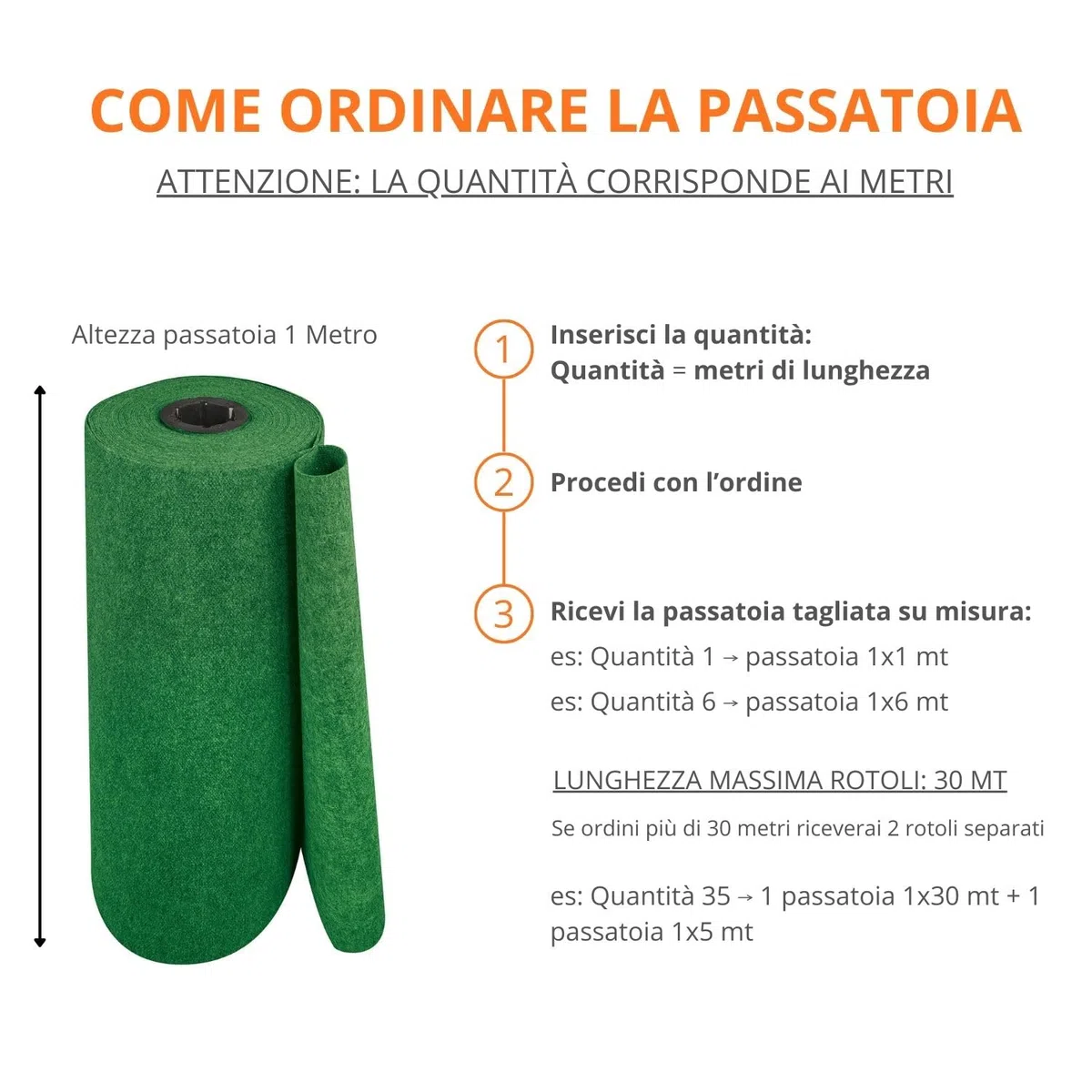 OLIVO.shop | PASSATOIA verde tappeto nuziale matrimonio cerimonia eventi chiesa wedding, Tappeto allestimenti per feste, Tappeto passatoia per eventi su misura a metro H 1 mt ROPAS