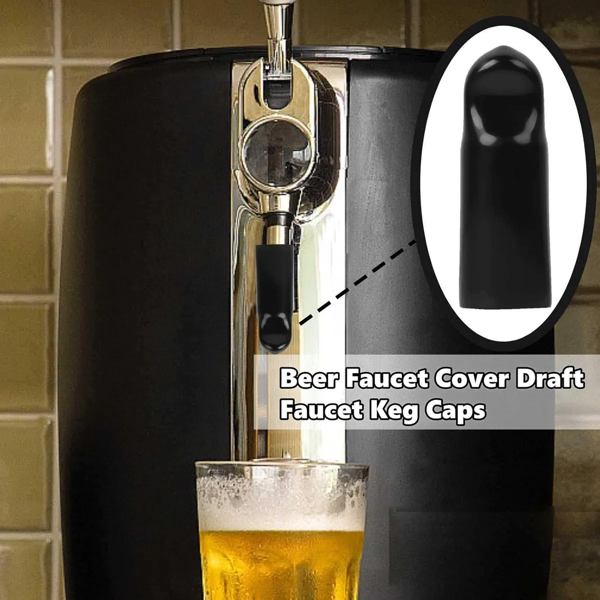 Regun Tappo per rubinetto da birra, 10 pezzi versano i cappucci della copertura del beccuccio della polvere dei versatori del liquore, accessorio rubinetto birra, per la casa e bar