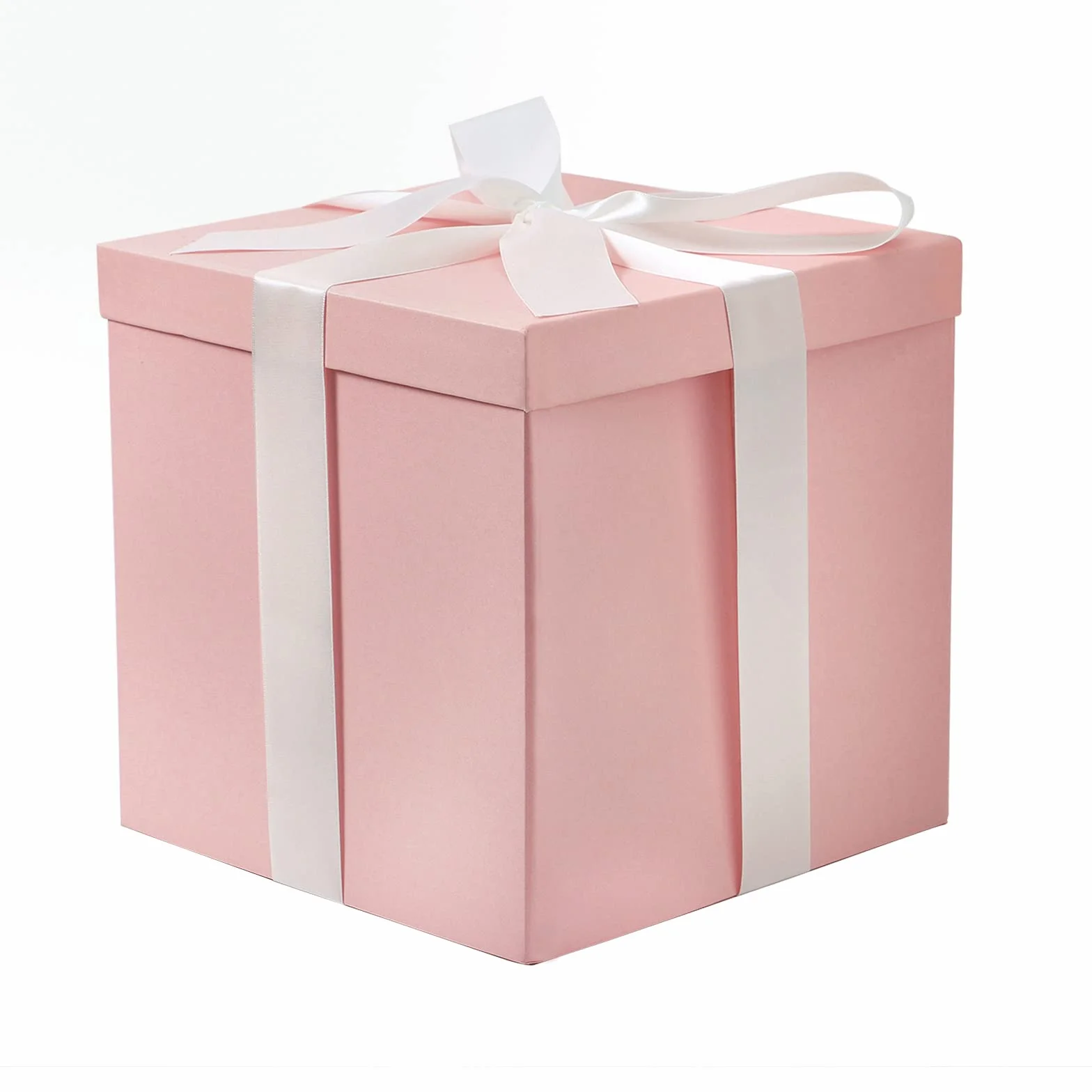 RUSPEPA Confezione regalo di compleanno media con coperchi, nastro e carta velina, confezione regalo pieghevole - 1 pz, 25,4 x 25,4 x 25,4 cm, rosa