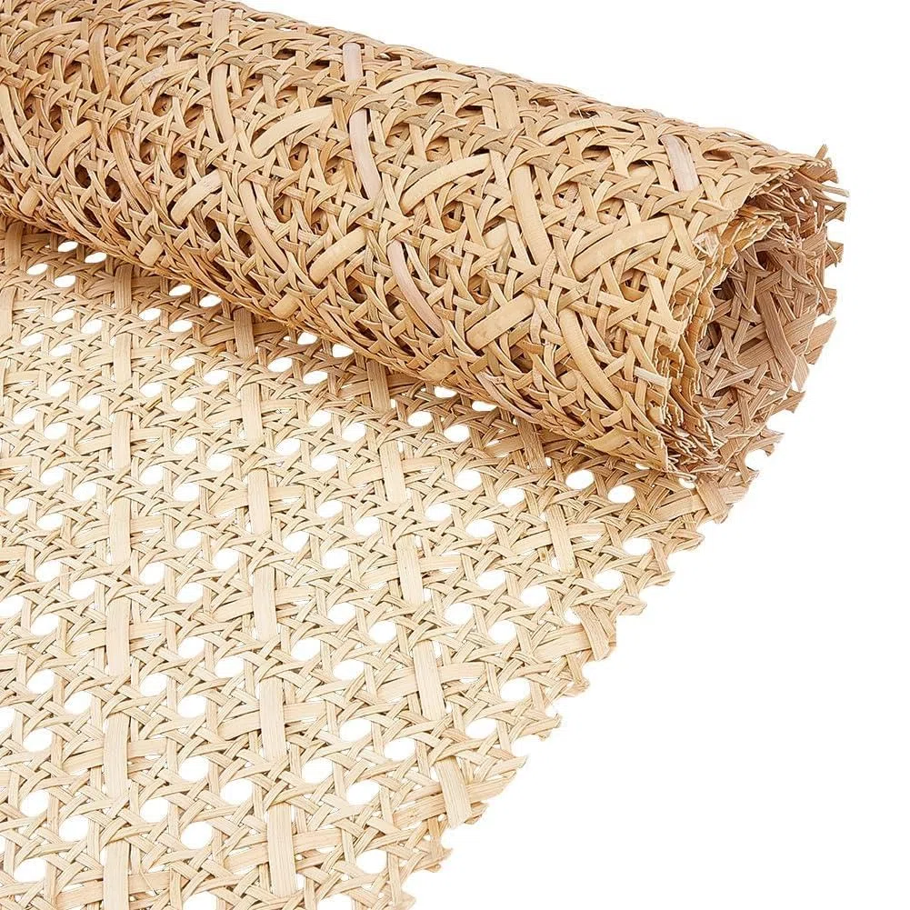 BENECREAT Rattan Naturale Rotolo 1.5m x 40cm, Rotolo di Fettuccia In Rattan A Forma di T, Materiale per Incannucciatura per Progetti di Arredamento e Forniture Fai Da Te