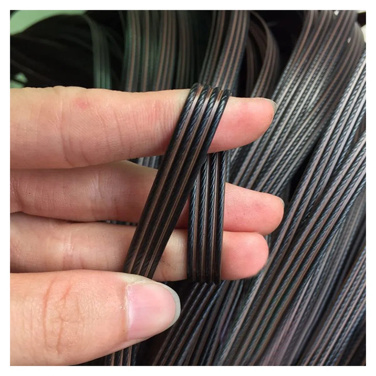 10 M PE Rattan Materiale per Tessitura Plastica Rattan Tessuto a Mano Sedia Cestino Rattan Riparazione Mobili Materiale per Tessitura,Larghezza 8 mm-Spessore 1,6 mm-caffè