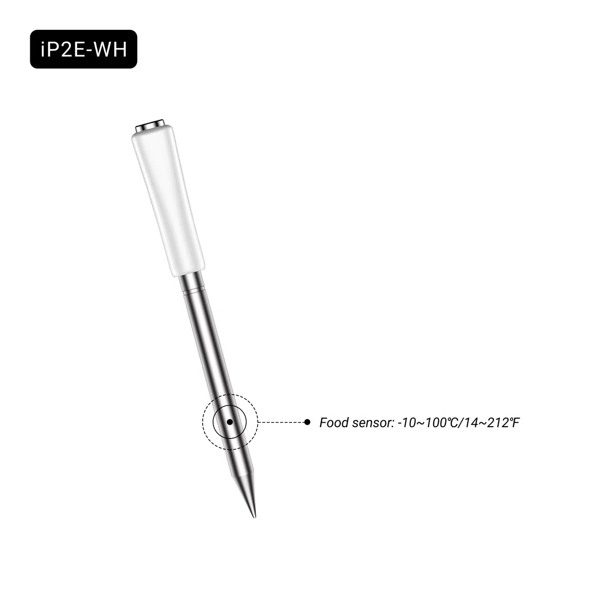 Inkbird INT-12-BW - Termometro wireless per carne, colore bianco