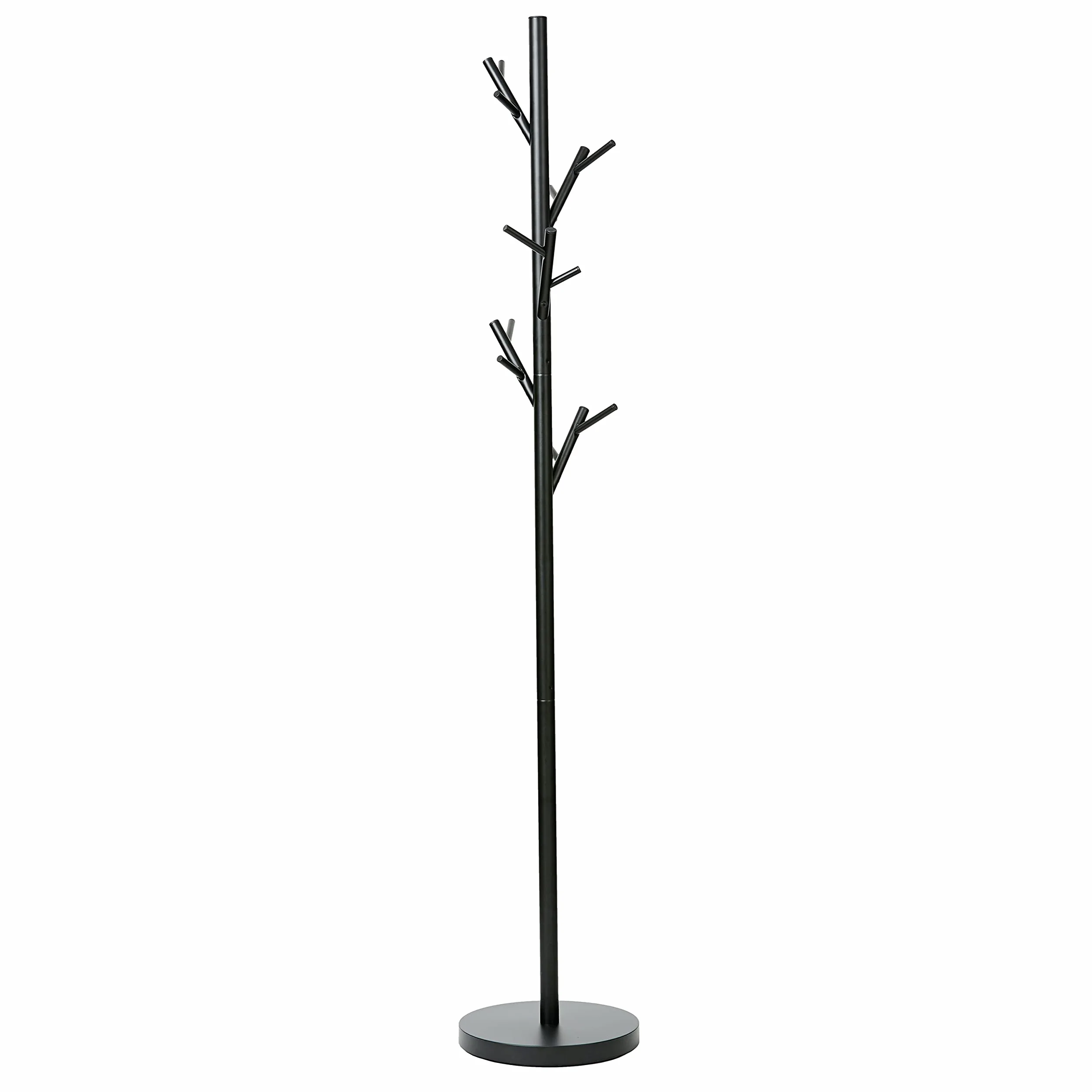 LOVE IT STORE IT Loft Appendiabiti da Terra in Metallo Nero - 5 Ganci - Base stabile 30 cm, altezza 170 cm - Appendiabiti Ingresso Moderno