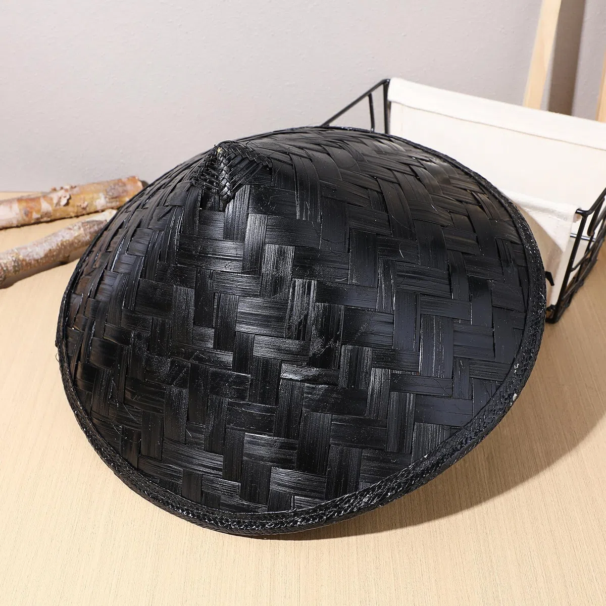 Cappello da samurai in bambù: cappello da samurai per cosplay - accessorio decorativo per feste per cosplay - decorazione per feste - accessorio per spettacoli