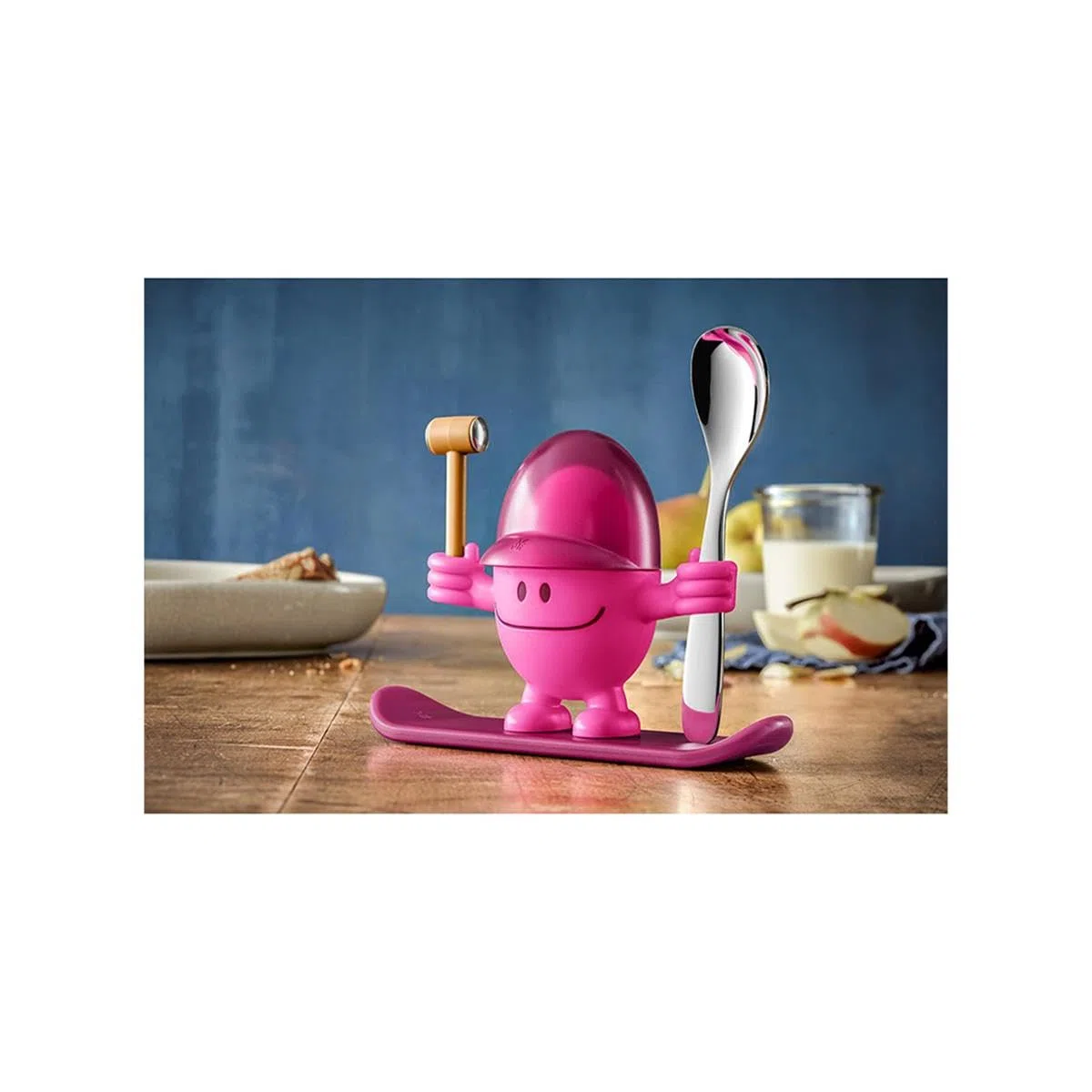 WMF Portauovo McEgg Bimbo con Cucchiaio Acciaio Inox, Plastica, Rosa