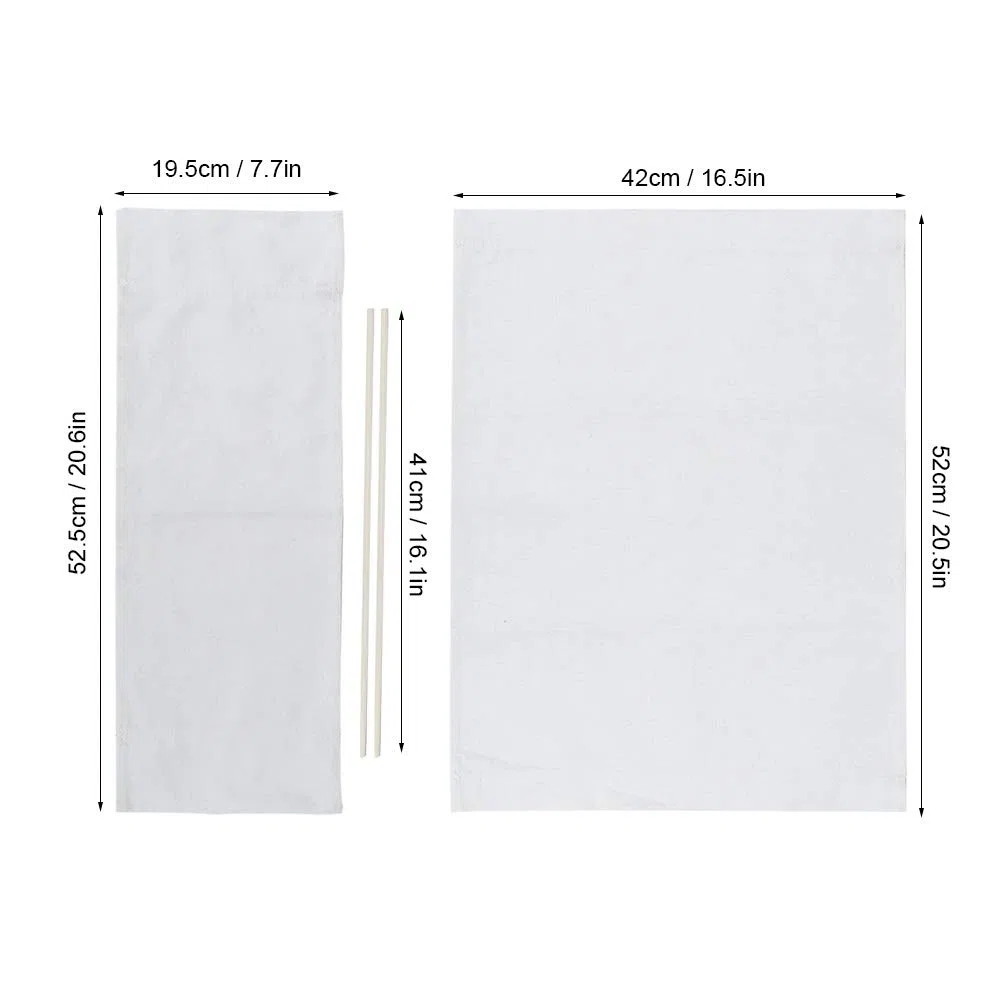 Socobeta - 2 Pezzi di Ricambio per Sedia da Regista In Tela, Non Facile da Indossare 52 Cm X 42 Cm, 52,5 Cm X 19,5 Cm per Uso Quotidiano (bianco, Blu)
