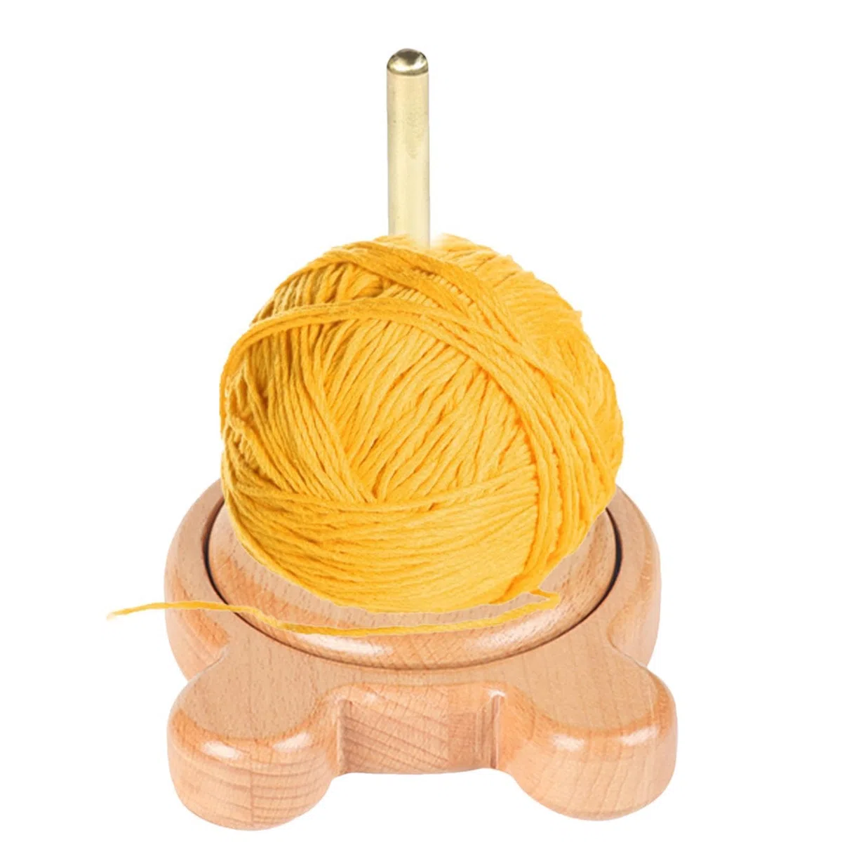 Supporto per filo per maglieria - Supporto per filo all'uncinetto, Supporto per filo di legno | Meccanismo avanzato di supporto per filo rotante in metallo, supporto per filo fatto a mano, supporto