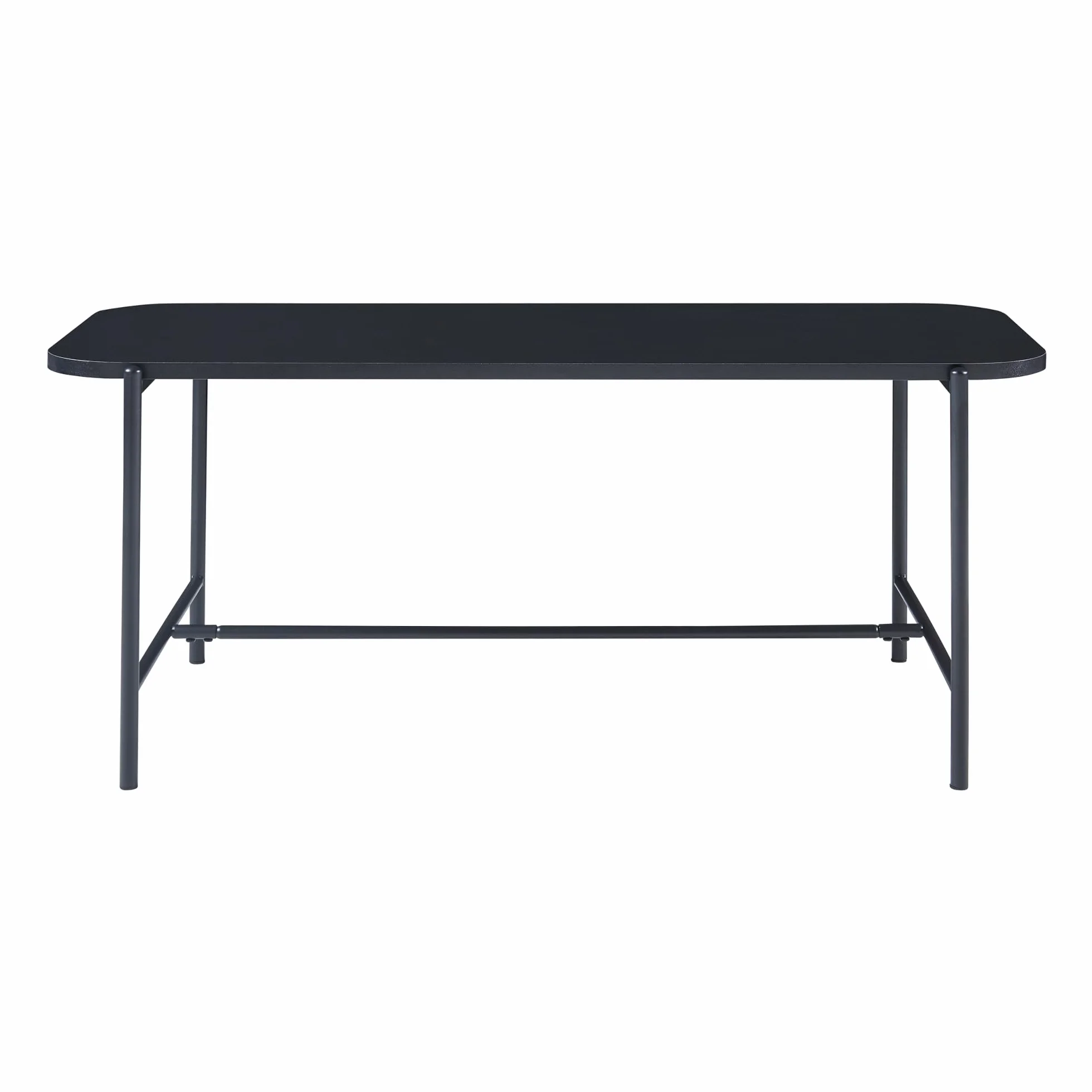 [en.casa] Tavolino Centrale da Salotto Tavolo Basso da Caffè Tavolino con Piano Rettangolare 110 x 50 x 45 cm per Soggiorno - Nero