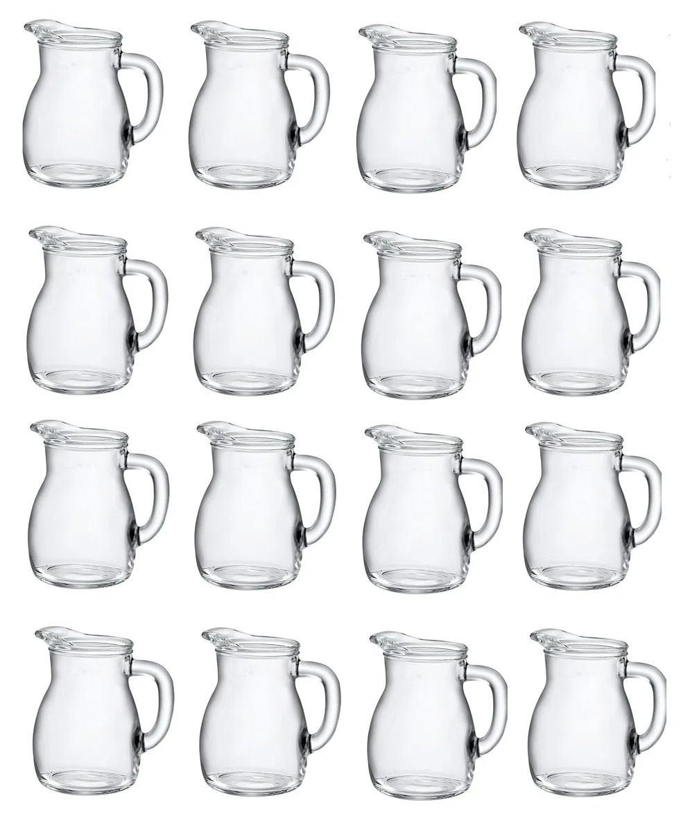 Caraffa brocca da tavolo in vetro 0,25 litri 1/4 12 pezzi ideale per ristorante agriturismo osteria