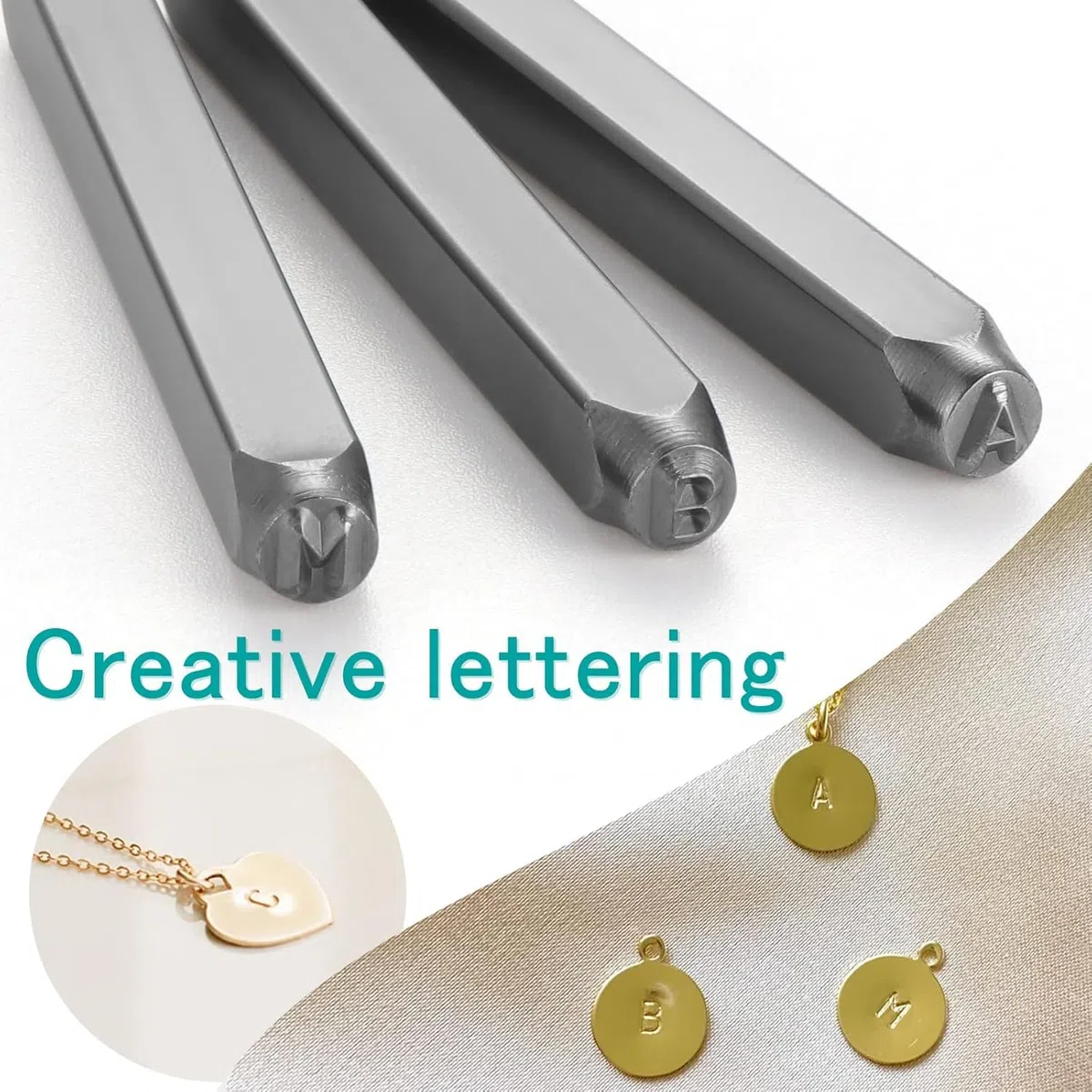 Set di 37 Tamponi in Metallo 3mm, Lettere A-Z Numeri 0-9 & Caratteri Speciali, Tamponi Imbossaggio Acciaio Temperato per Metallo Plastica Legno Pelle,