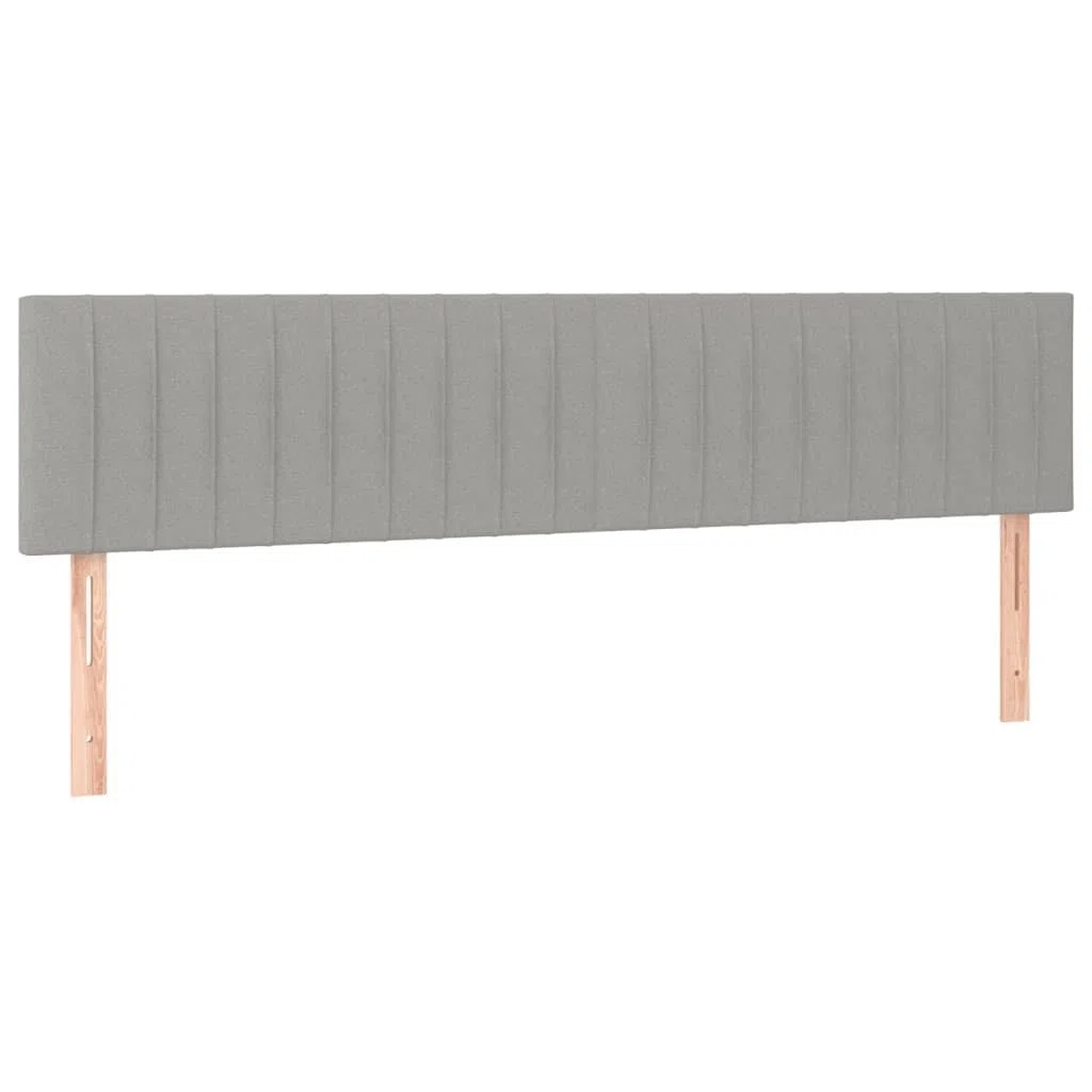 vidaXL Testiera Grigio Chiaro 180x5x78/88 cm in Tessuto