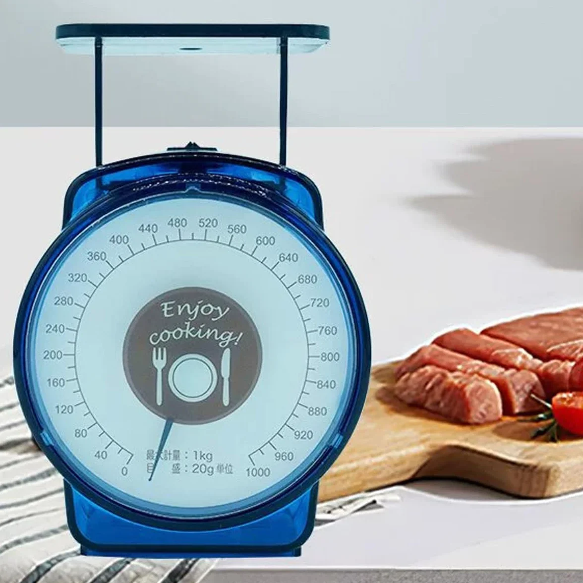 Mini Bilancia da Cucina Meccanica da 1 kg di capacità, Bilancia per la Cottura degli Alimenti per Uso Domestico, misurazione di precisione, quadrante di Facile Lettura, Design Manuale