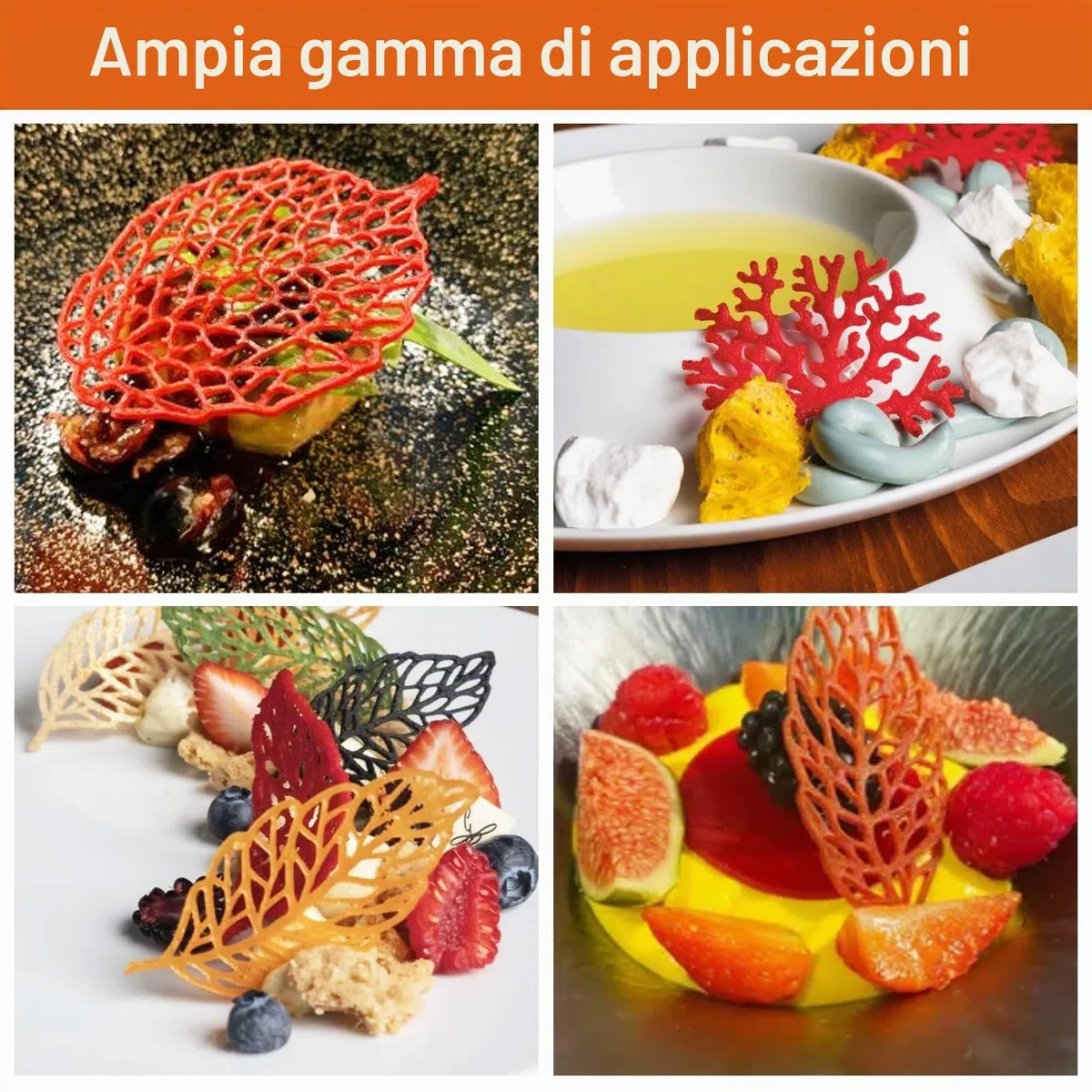 Stampo per Torta in Pizzo, 5 Pezzi Tappetino in Pizzo di Silicone, Stampi per Fondente in Pizzo, Stampi Silicone Foglia, per Dessert, Torte, Decorazione del Piatto