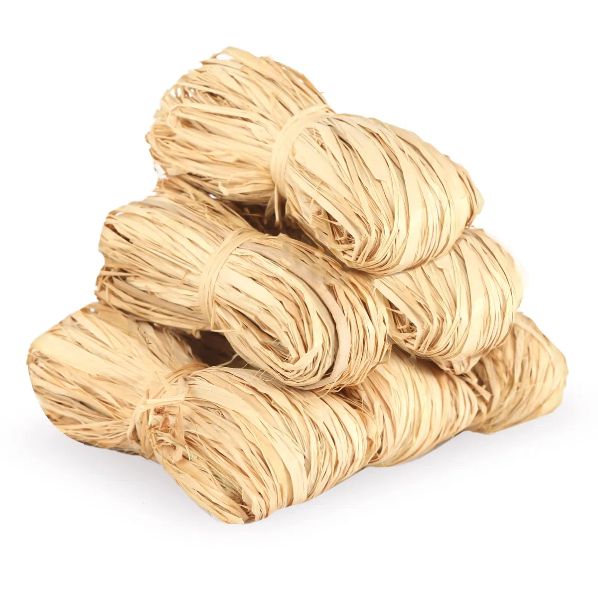 Rafia naturale, 6 pezzi da 300 g, nastro per fai da te, filo di carta naturale, per fioristi, giardini, matrimoni