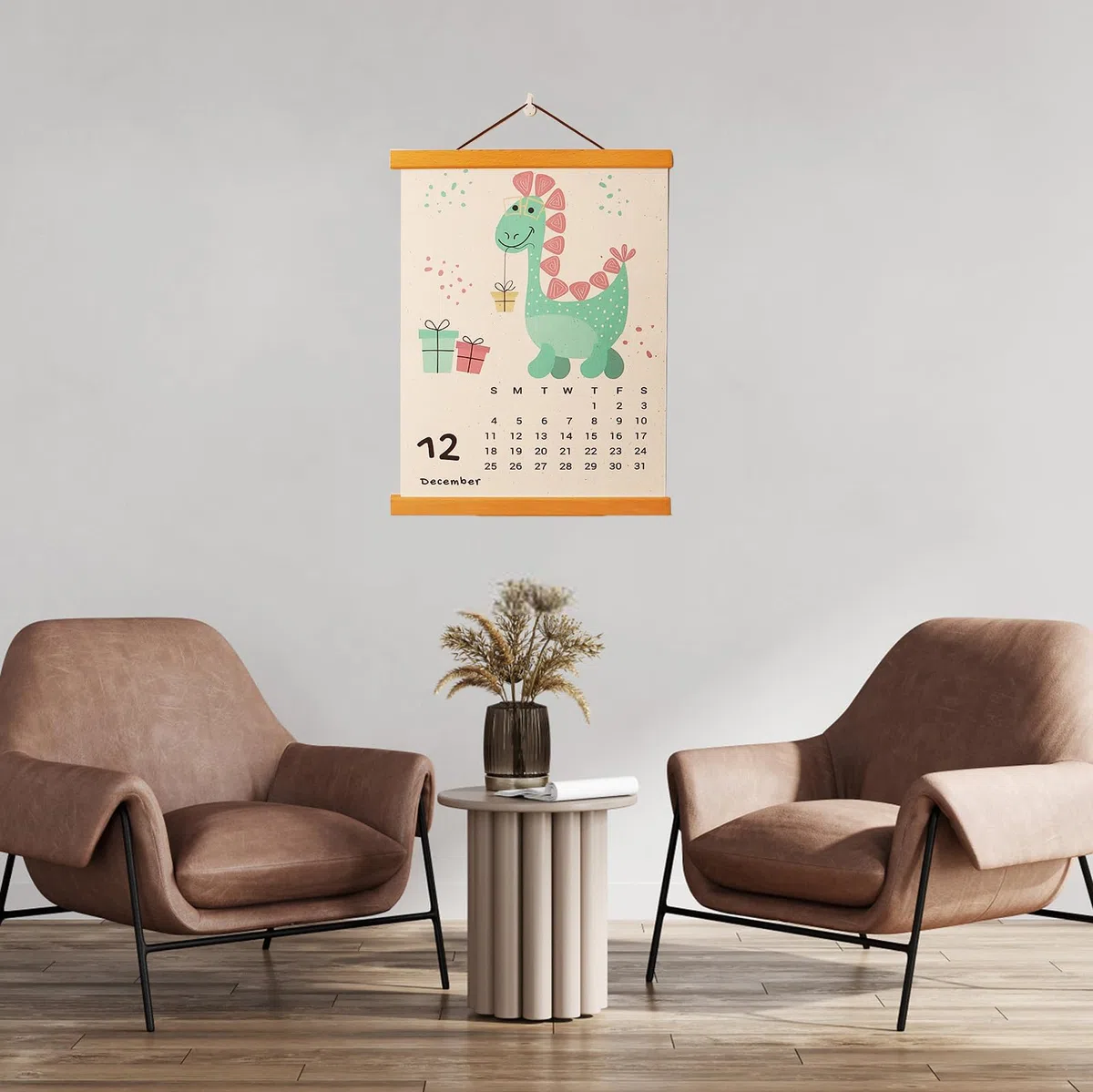 2 Pezzi Magnetico Poster Telaio, Ganci per Cornice per Poster in Legno, Magnetico Poster Telaio per Elegante Decorazione Murale Poster da Esposizione(21 cm)