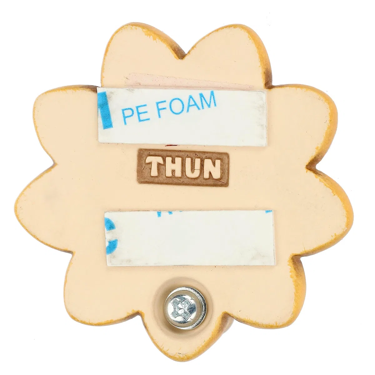 THUN - Portastrofinacci per Cucina a Forma di Primula in Ceramica Decorata a Mano, Linea Country, 6.3x6.3 cm h