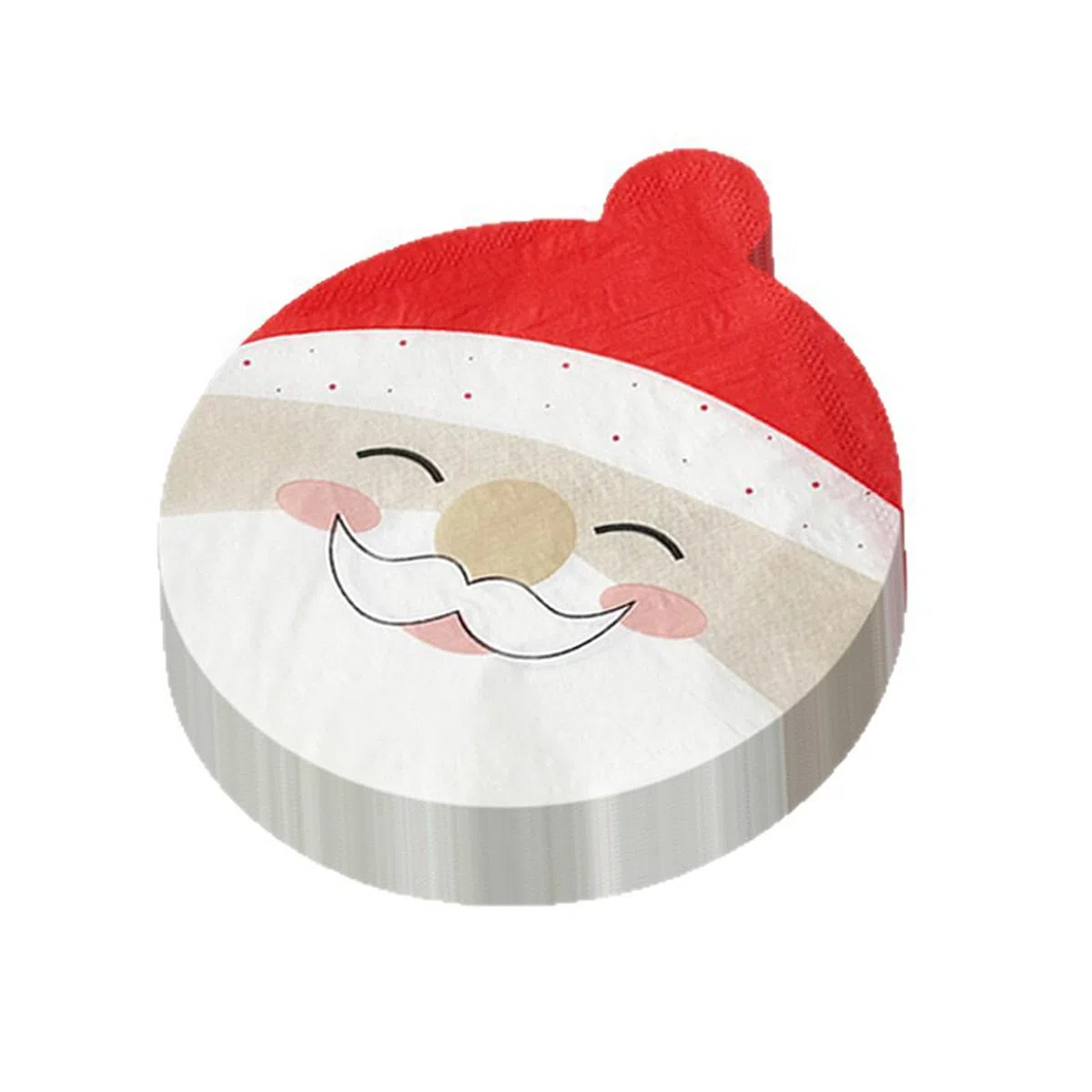40 tovaglioli natalizi con motivo di Babbo Natale, tovaglioli rotondi, decorazioni natalizie, decorazioni per feste, carta velina