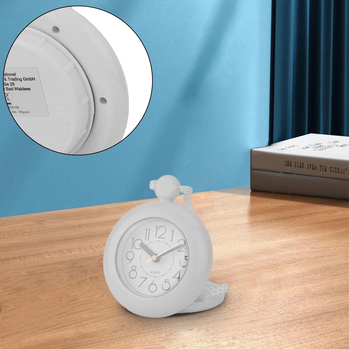 Orologio da bagno con asciugamano da appendere orologi impermeabili, orologio da doccia impermeabile, timer da cucina per bagno, cucina