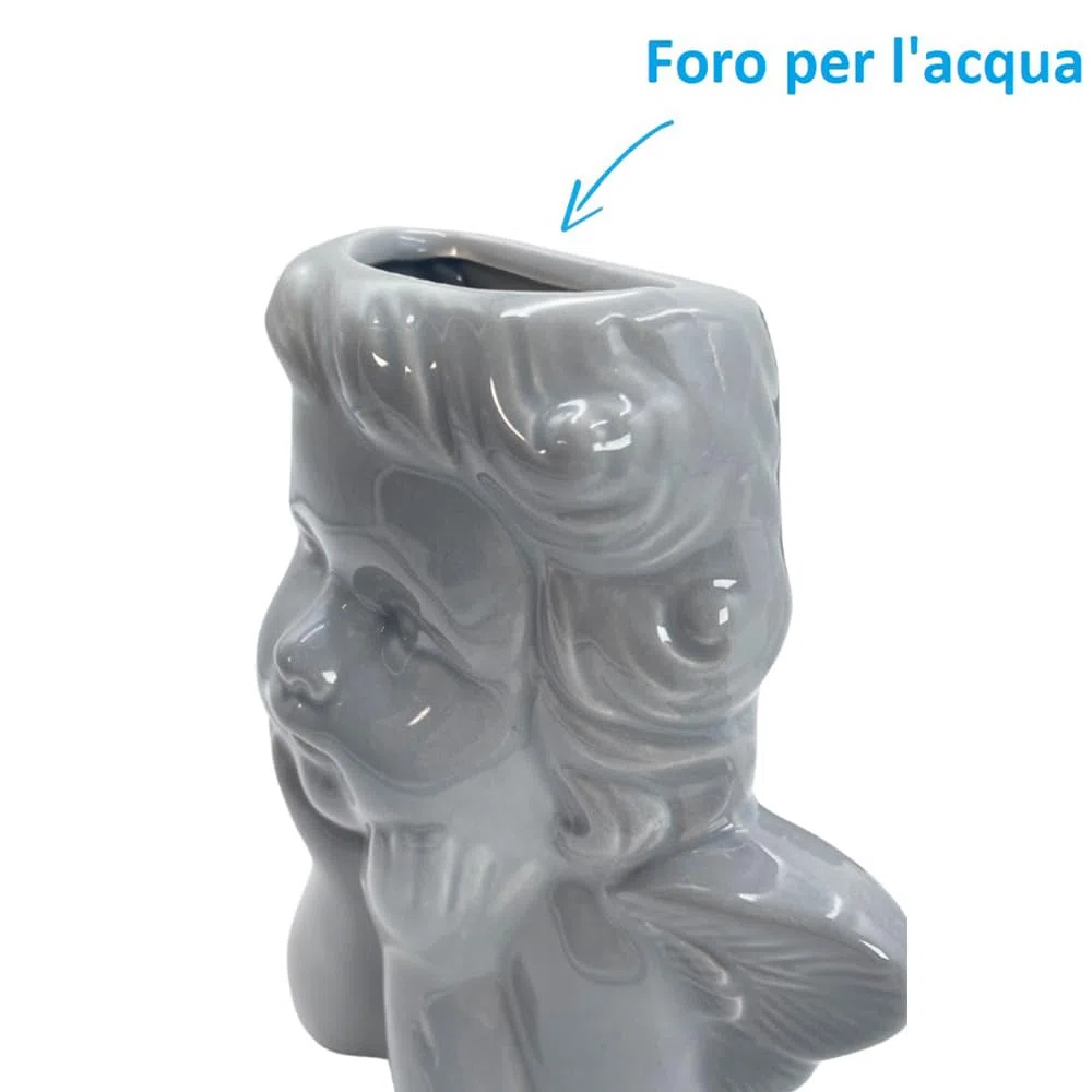 PALUPLUS - Set 3 Evaporatori d'Acqua per Termosifoni, Ceramica, Umidificatore con Gancio a S, Fantasia Angeli, Misura 14x4,5x14 cm, Vari Colori -6040F