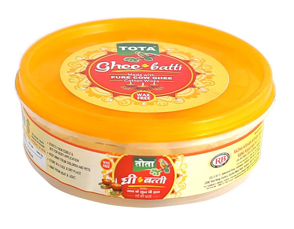 Tota Stoppini in puro cotone senza cera per Puja con Diya Combo di 50 Pooja Batti