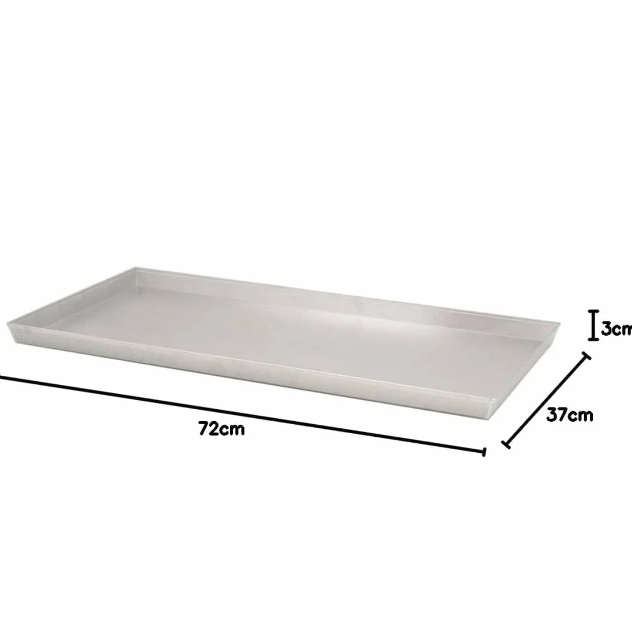 GIEMME Teglia Rettangolare Forno 37x72 cm Alluminio Alimentare Bordo Alto 3 cm Professionale
