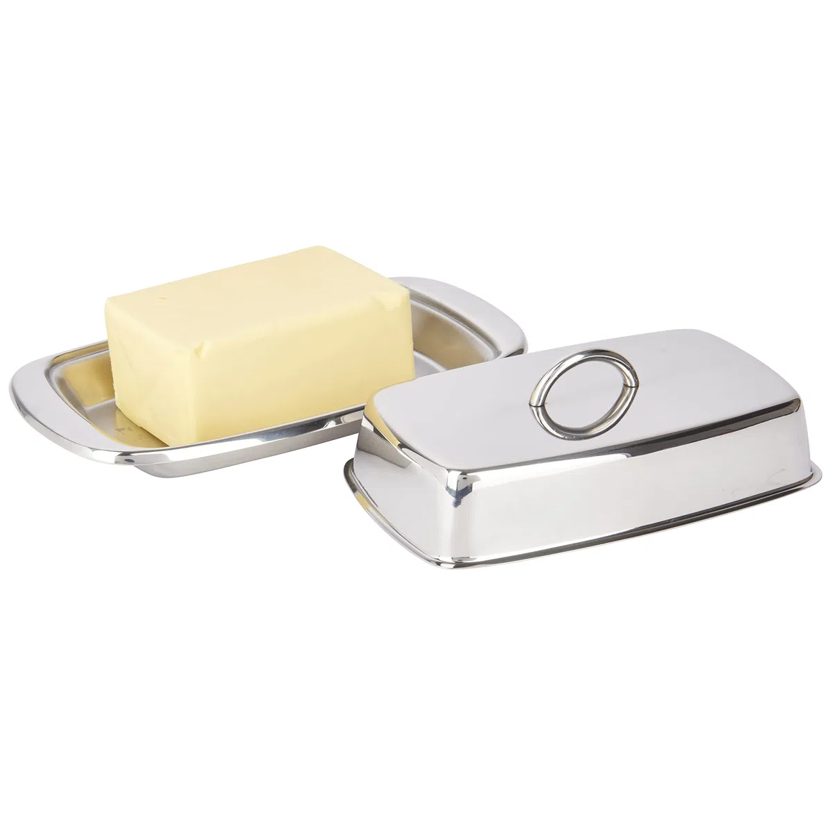 Kitchen Craft - Burriera in Acciaio Inox con Coperchio, 19,5 x 10 x 8 cm