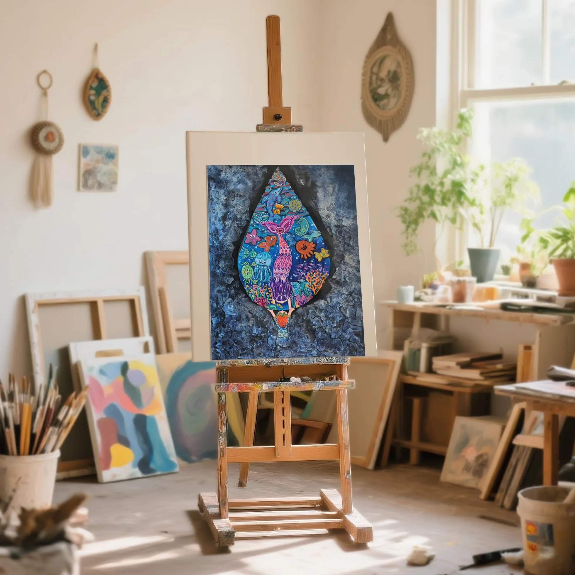 ESENG Carta su tela A2, 600 g/m2, 30 fogli, carta da colorare con struttura in tela, qualità artistica, adatta per pittura a olio, colori acrilici e pastelli ad olio