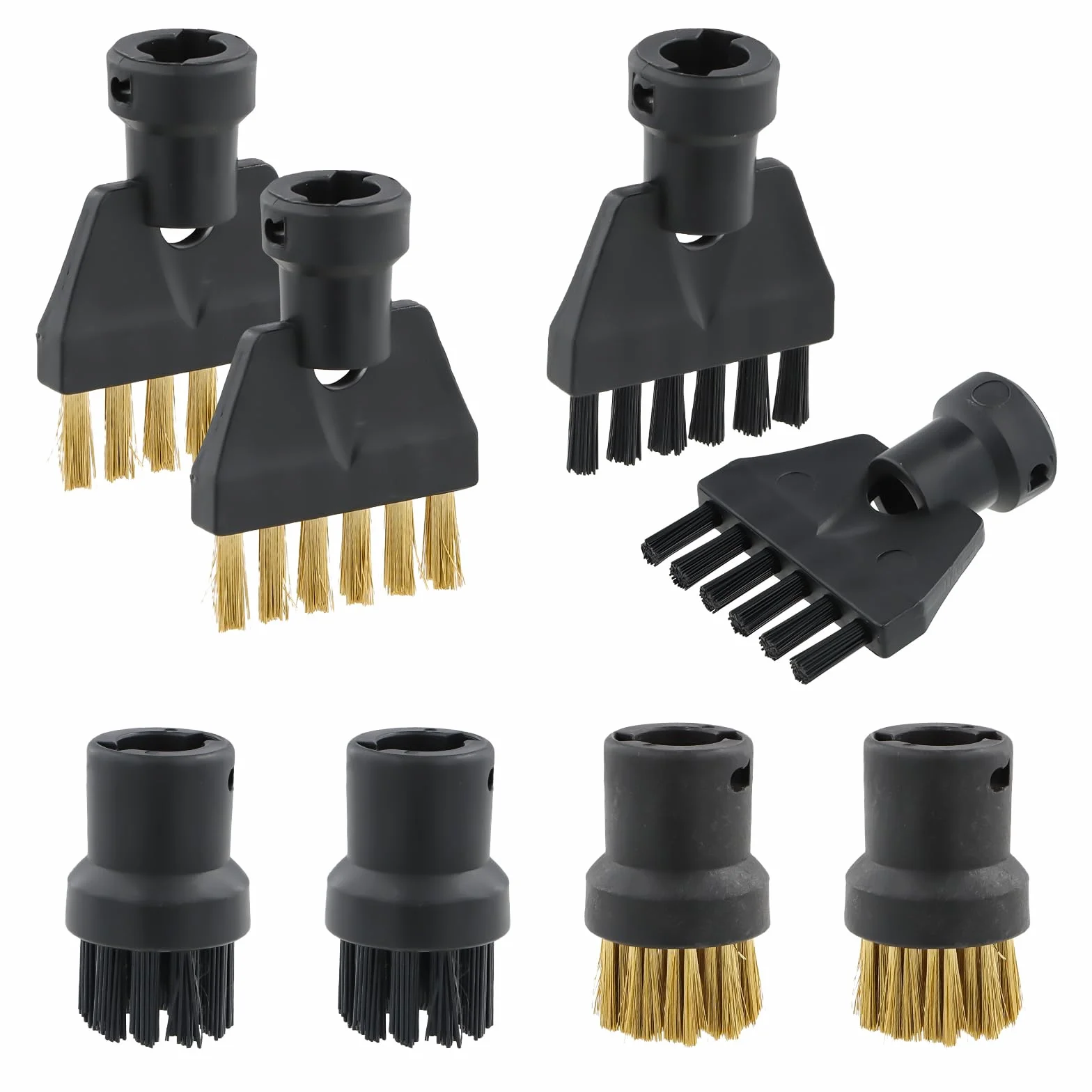 Amexo 8 Pezzi Spazzole Set per Pulitore a Vapore Testine di Ricambio per Vapore Kärcher Spazzola Ugelli Parti di Ricambio per Pulizia a Vapore Pulitore a Vapore Accessori per Kärcher