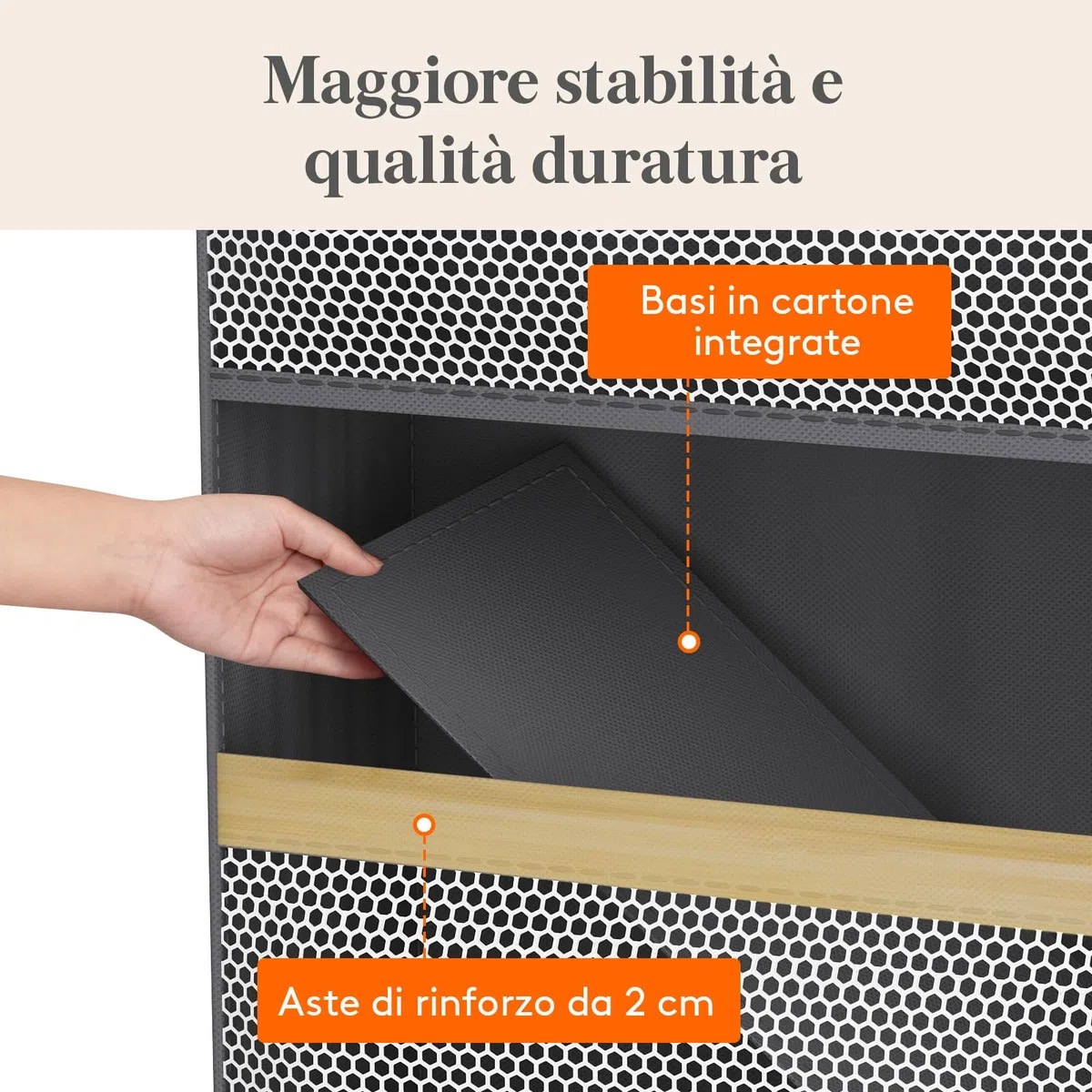 Lifewit Porta Oggetti da Appendere con 4 Ripiani e 4 Tasche Laterali, Organizer Bagno da Appendere per Camera da letto, Bagno, Giocattoli, Vestiti, Grigio