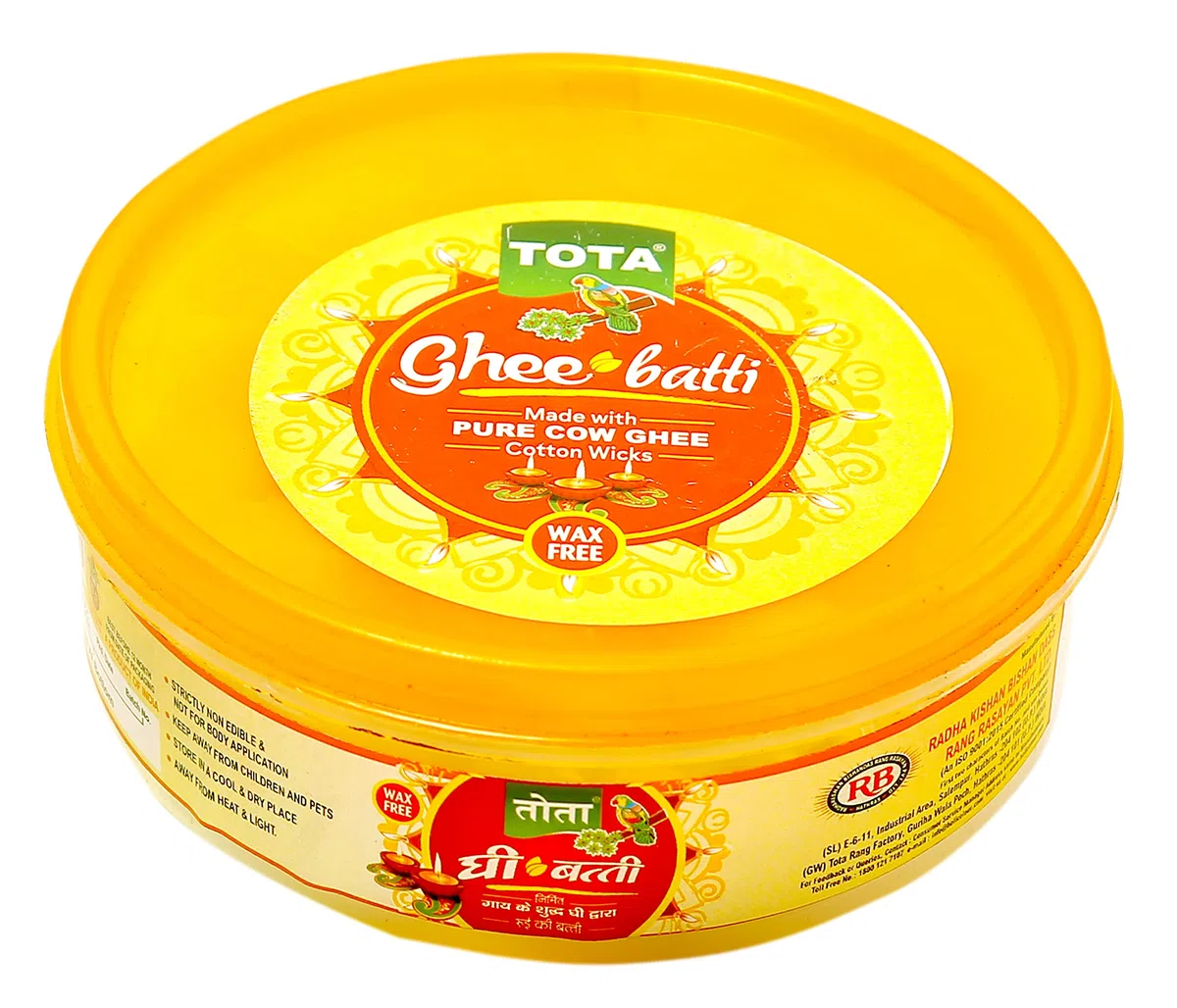Tota Stoppini in puro cotone senza cera per Puja con Diya Combo di 50 Pooja Batti