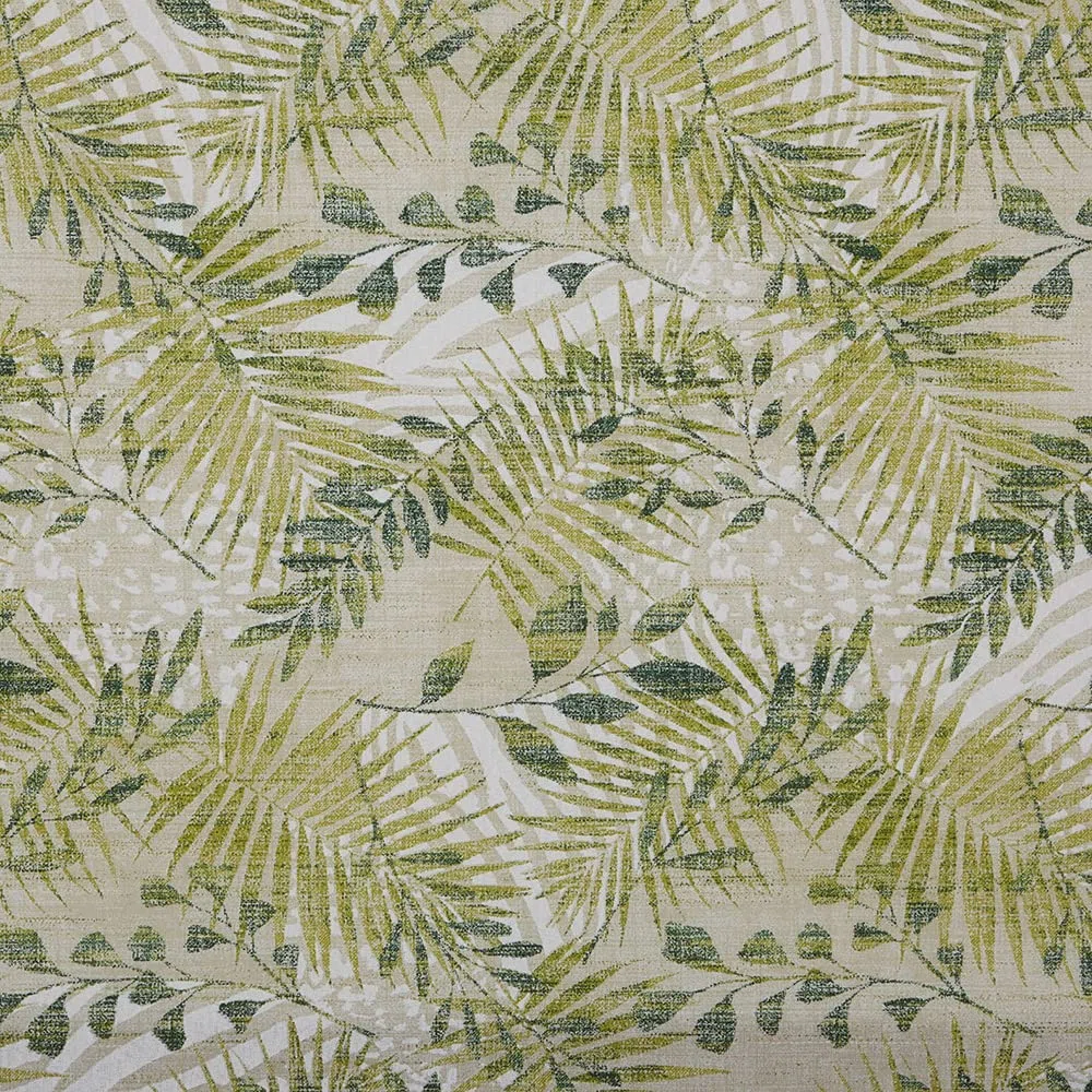 Kt KILOtela - Tessuto Canvas Stampato, Rivestire, Foderare, Divani, Tavolo, Sedia, Letto, Tende, Cuscini, Borse, 100 cm Lunghezza x 280 cm Altezza, Botanico, Foglie, Verde - 1 Metro